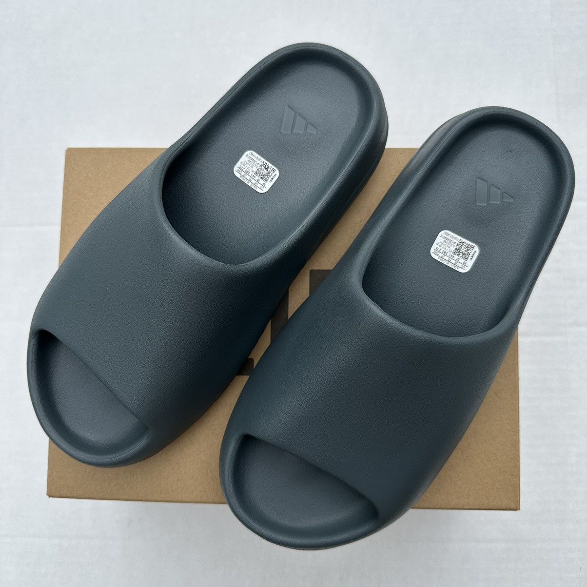 Adidas Yeezy “slate marine” Slides | Grailed
