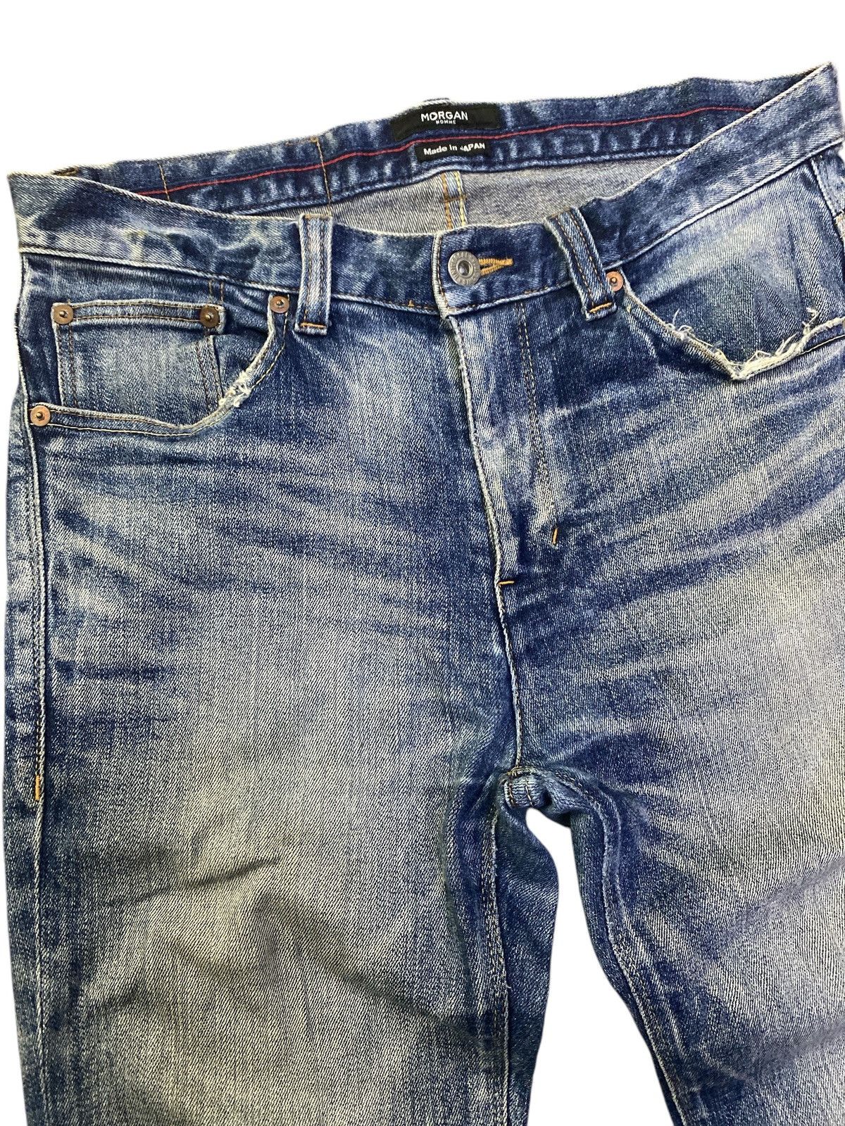 Morgan Homme × Vintage Morgan Homme Distressed Denim Size US 31 - 2 Thumbnail