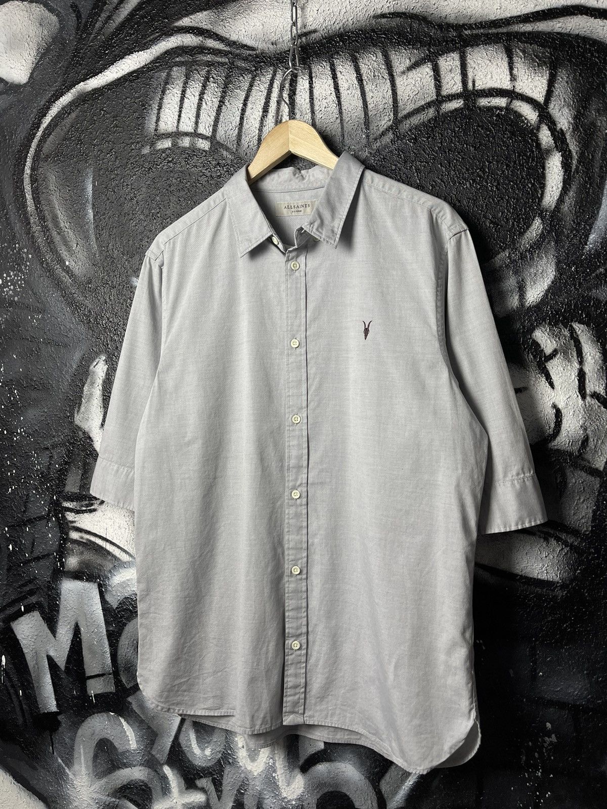 Allsaints Allsaints Grey Cotton Redondo HS Shirt Men’s Size XL Size US XL / EU 56 / 4 - 2 Thumbnail