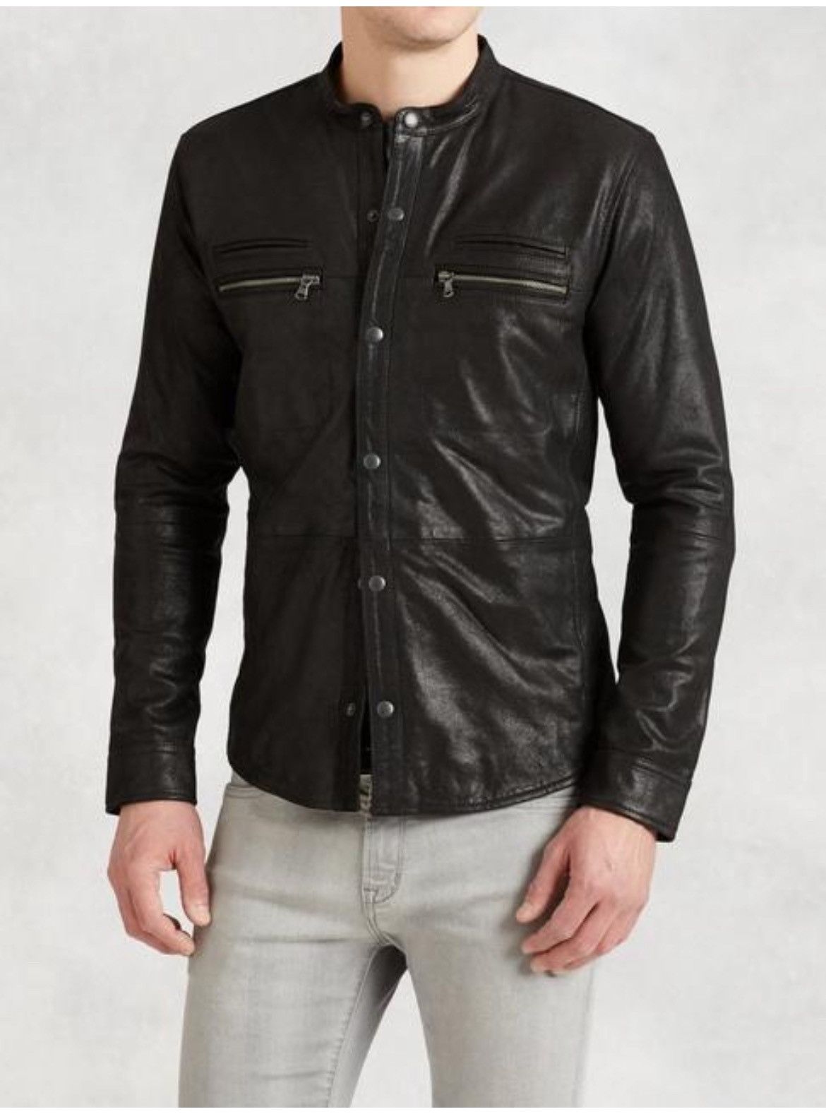 John Varvatos Goat Suede Double Zip Shirt Jacket. Medium Size US M / EU 48-50 / 2 - 1 Thumbnail
