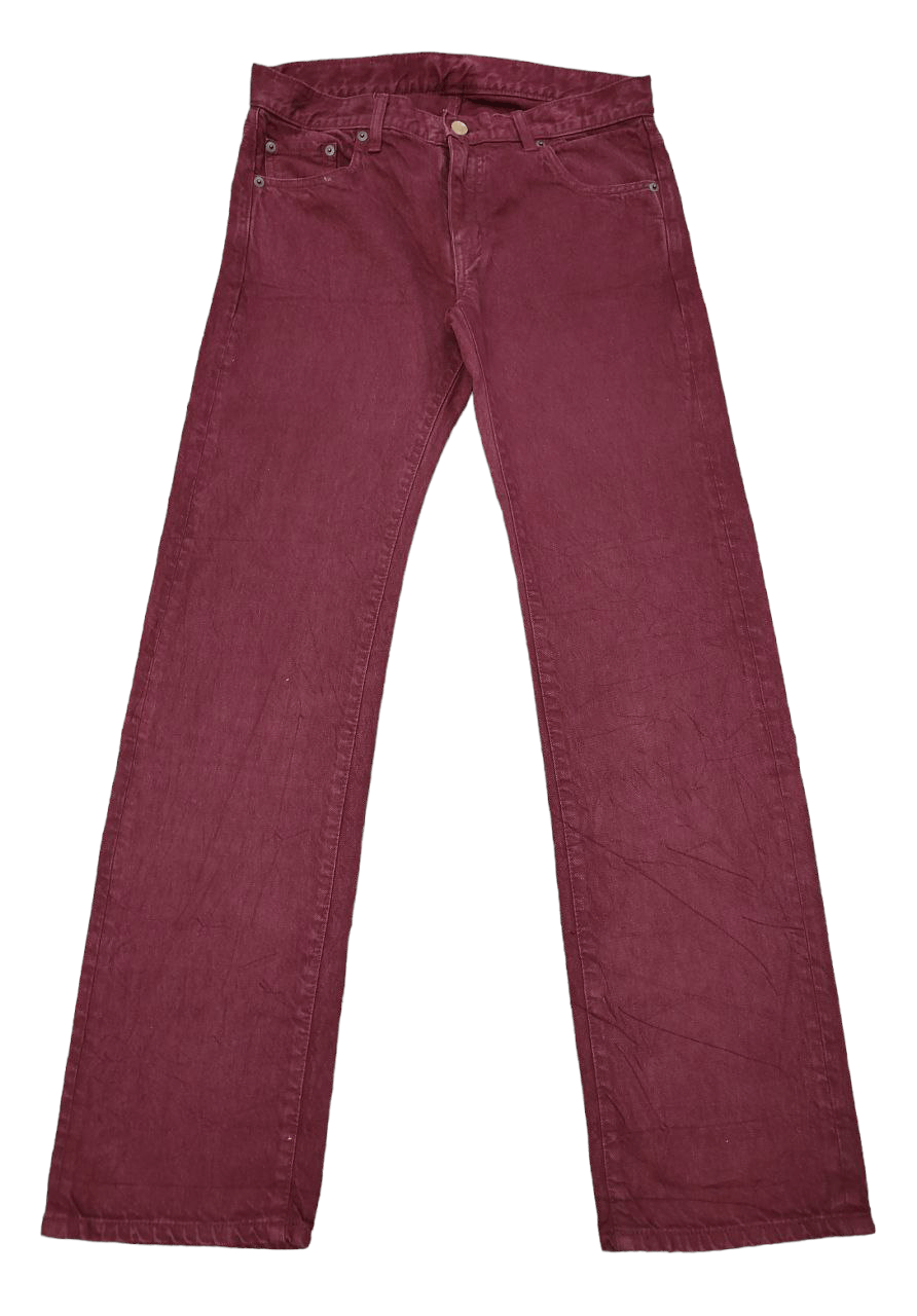 image of Neighborhood Bulls Aye Narrow Pant in Burgandy, Men's (Size 31)