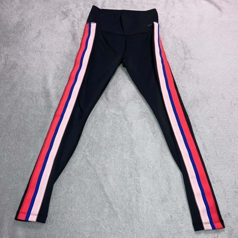 Nike Nike, Power Victory 7/8 Training Leggings Tight Fit Black, Stripes Women’s XS Size 27" / US 4 / IT 40 - 2 Thumbnail