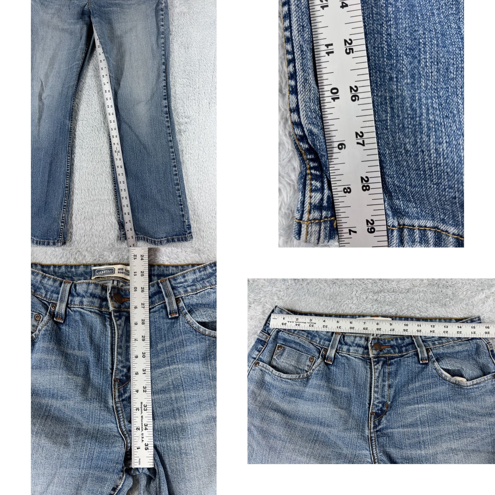 Levi's Levi's Women's Bootcut Jeans 10 Blue Denim Mid Rise Stretch Cotton Blend Inseam 29" Size 32" / US 10 / IT 46 - 8 Thumbnail