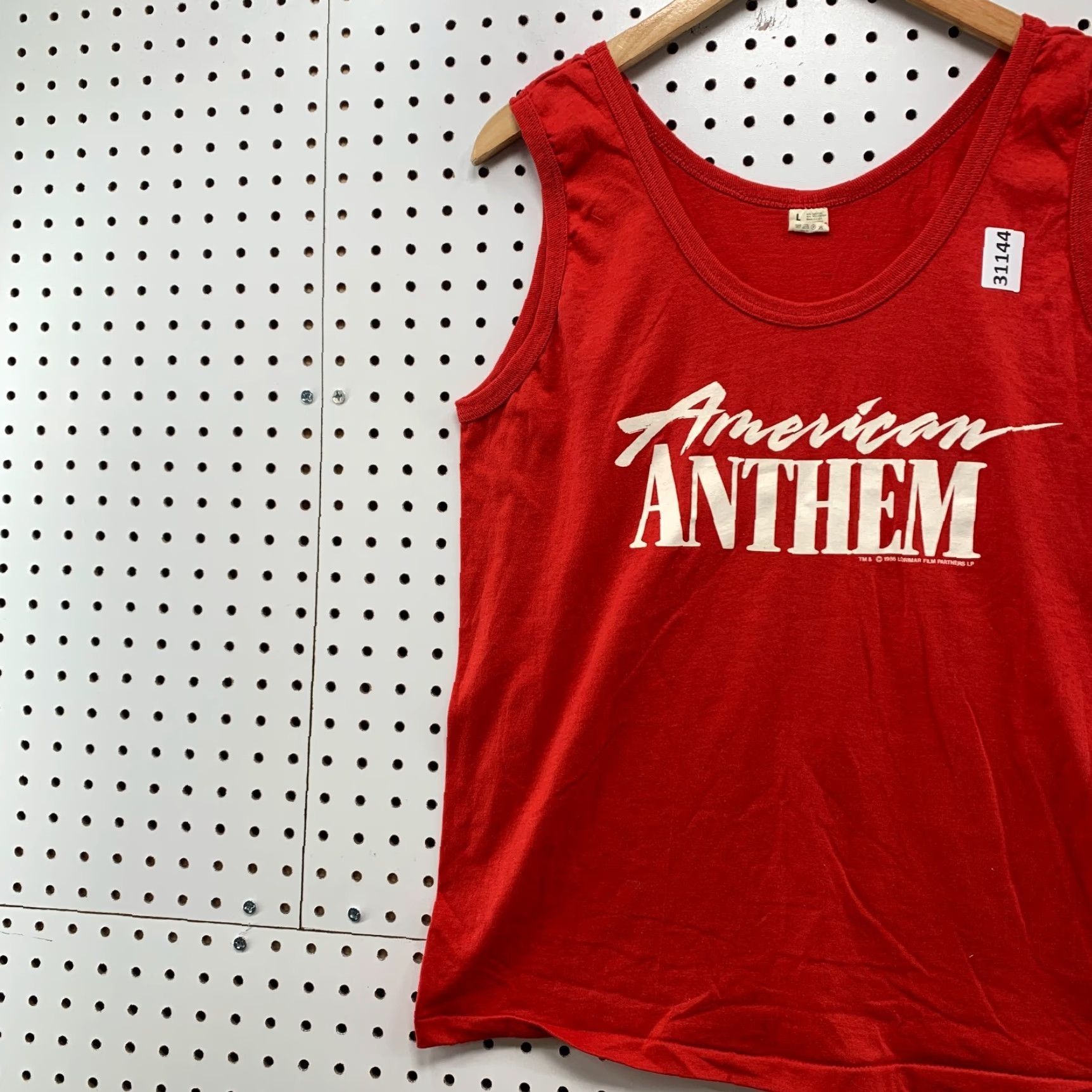 Vintage VINTAGE American Anthem Movie Promo Tank Shirt Red Mens S Small 80s Film Theme Crew Neck Cotton T-Shirt Men Size US S / EU 44-46 / 1 - 3 Thumbnail