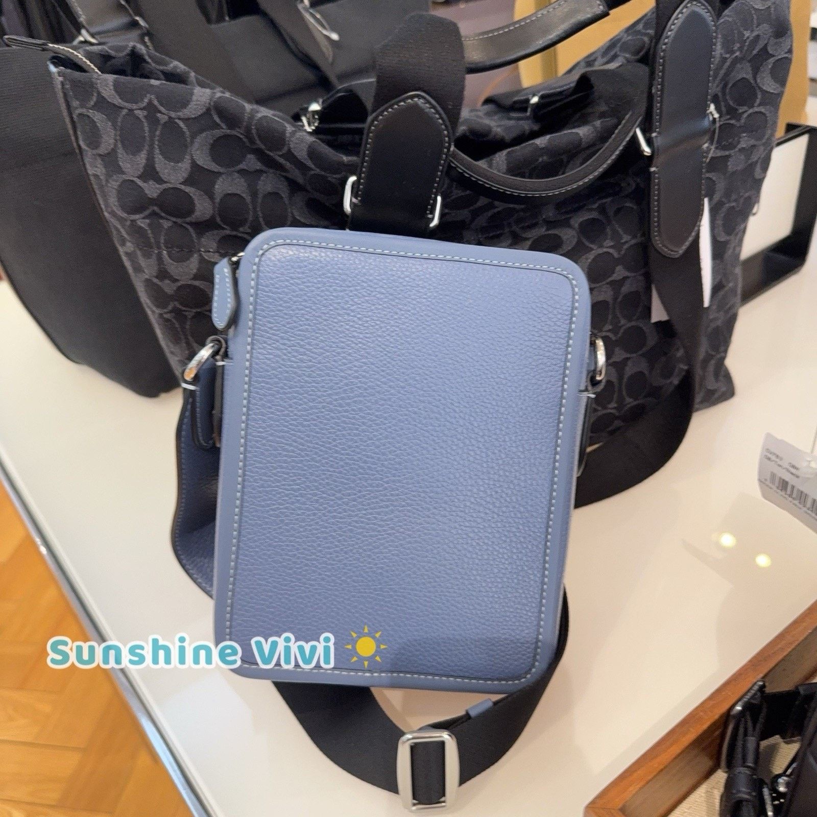 Coach NWT Coach Sullivan Crossbody Bag Leather CAT81 light DENIM Size ONE SIZE - 5 Thumbnail