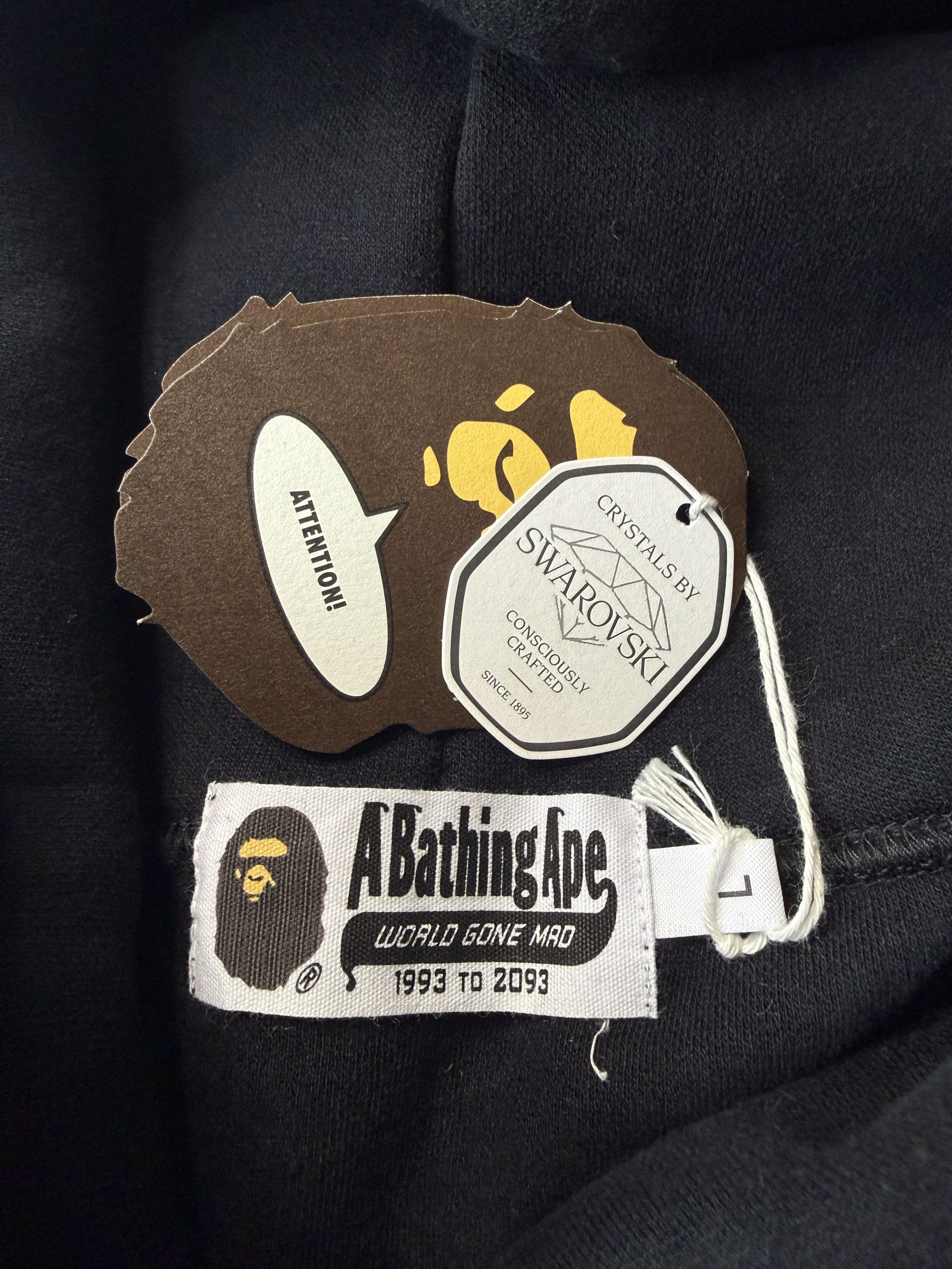 Bape × Swarovski BAPE X SWAROVSKI COLLEGE PULLOVER HOODIE Size US L / EU 52-54 / 3 - 11 Thumbnail