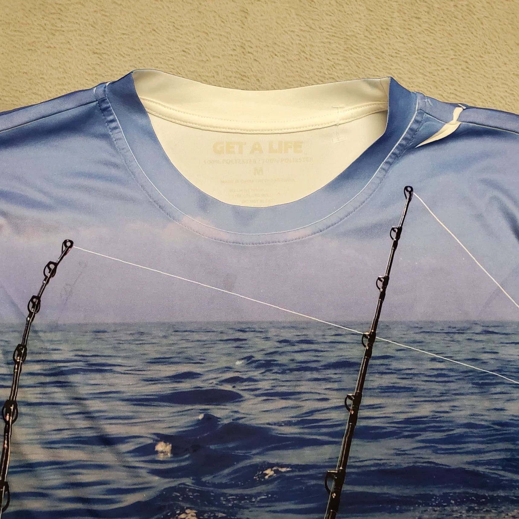 Alife VINTAGE Get A Life Shirt Mens Medium Blue Performance Salt Water Fishing Marlin TEE Size US M / EU 48-50 / 2 - 2 Thumbnail