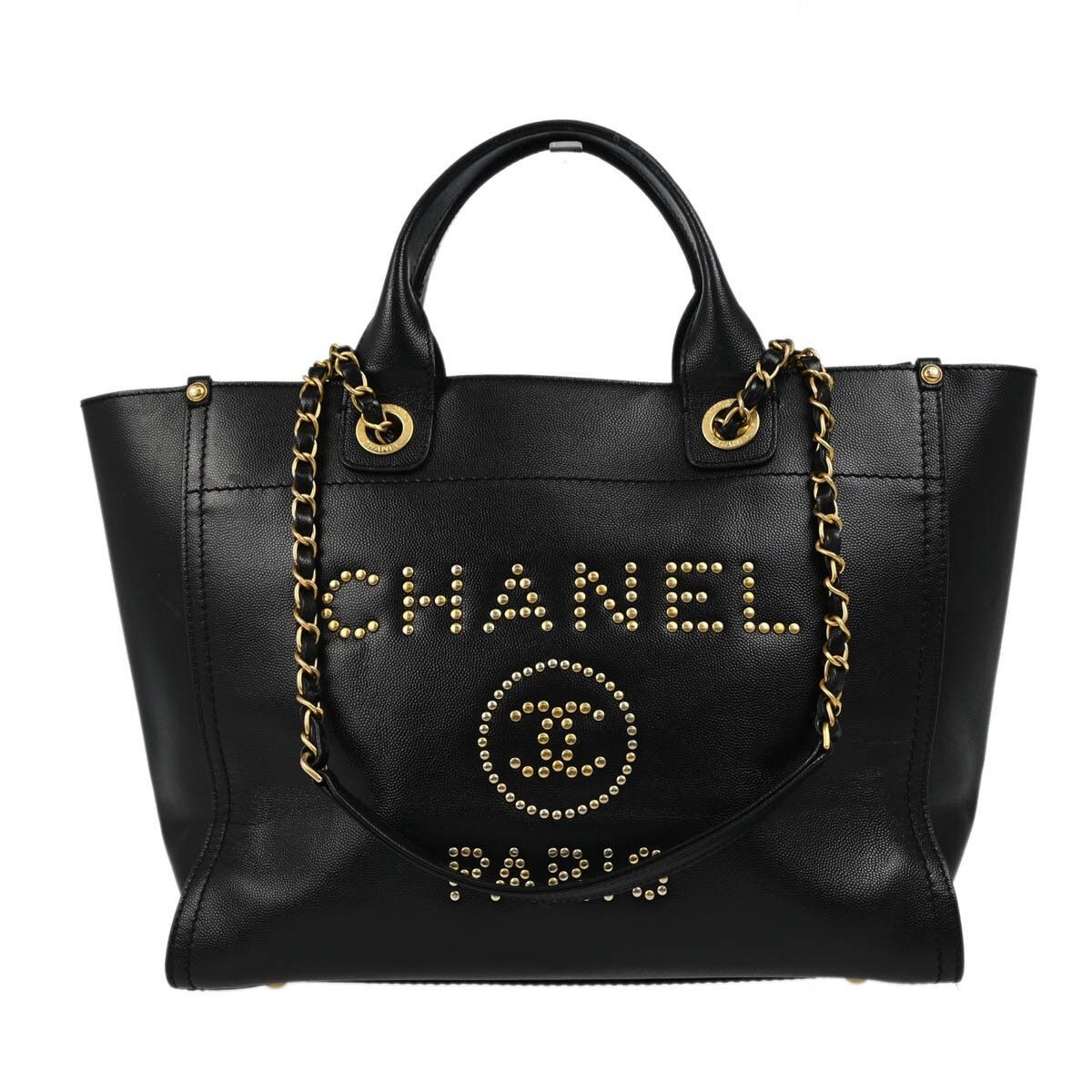 Chanel Chanel Deauville Tote Studded Caviar Size ONE SIZE - 1 Thumbnail