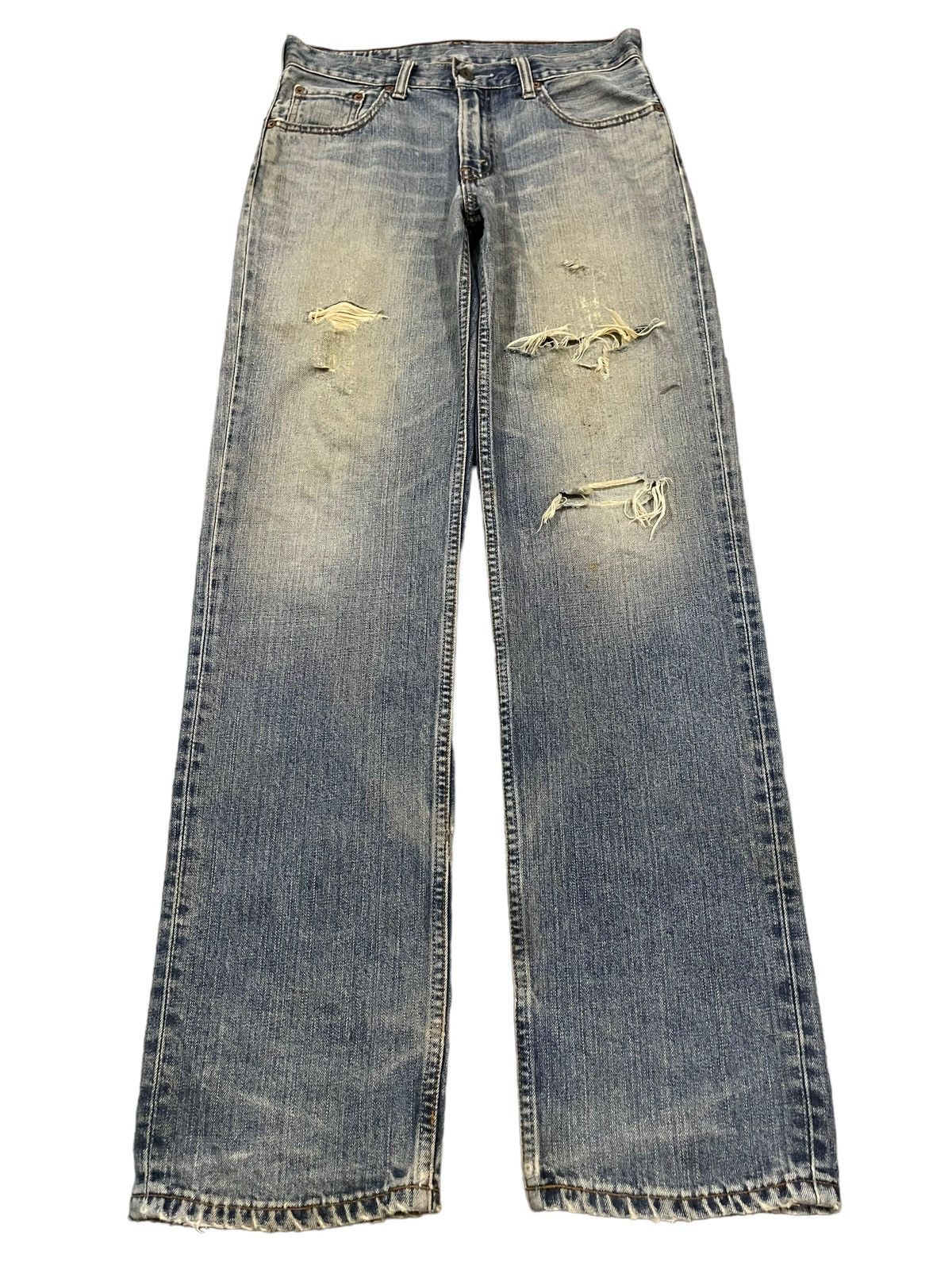 Vintage 90 Levis 502 Blue Wash Distressed Style Jeans