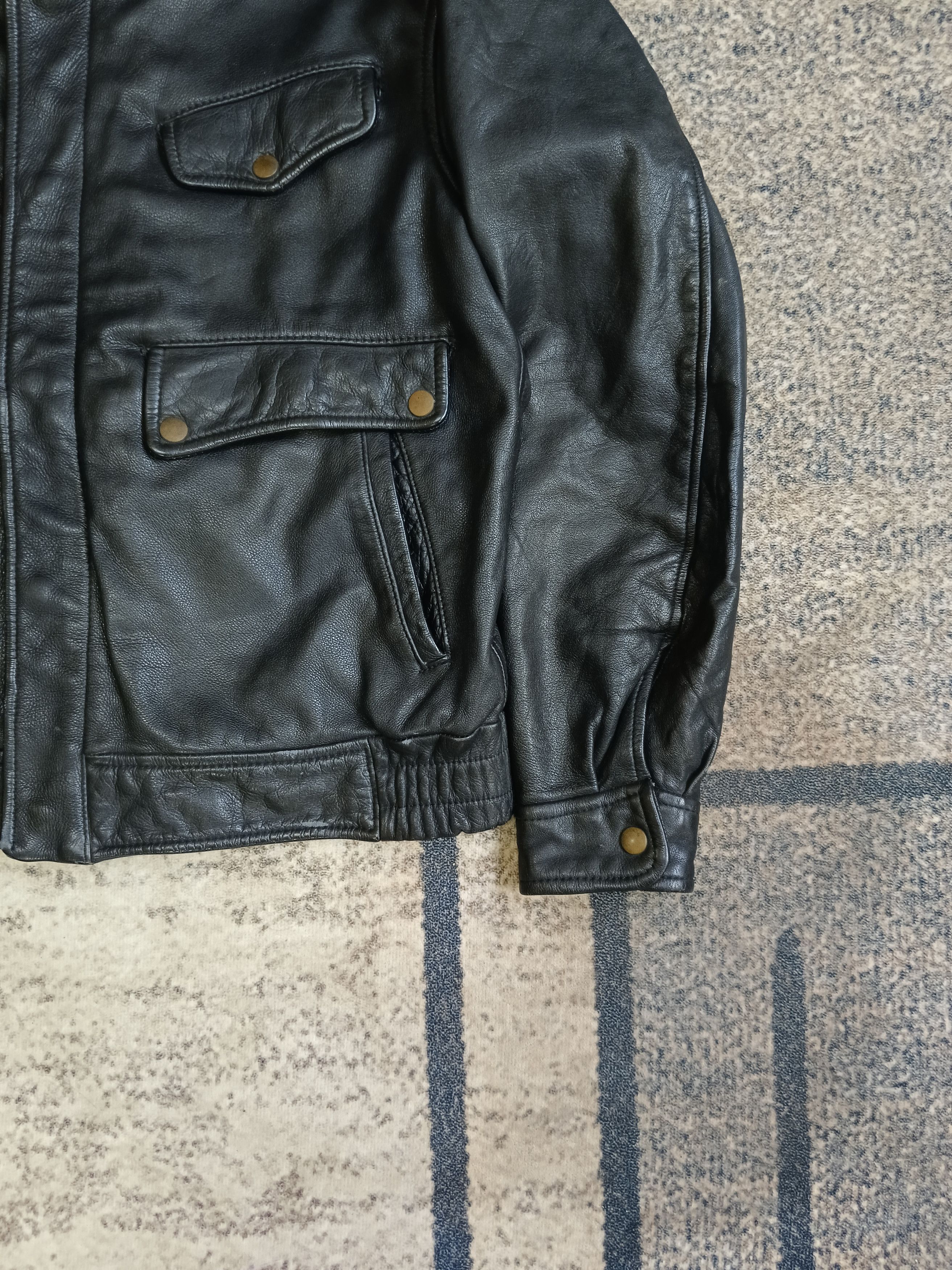 Vintage VINTAGE BAHRON RACING LEATHER WEAR JACKET Size US M / EU 48-50 / 2 - 4 Thumbnail
