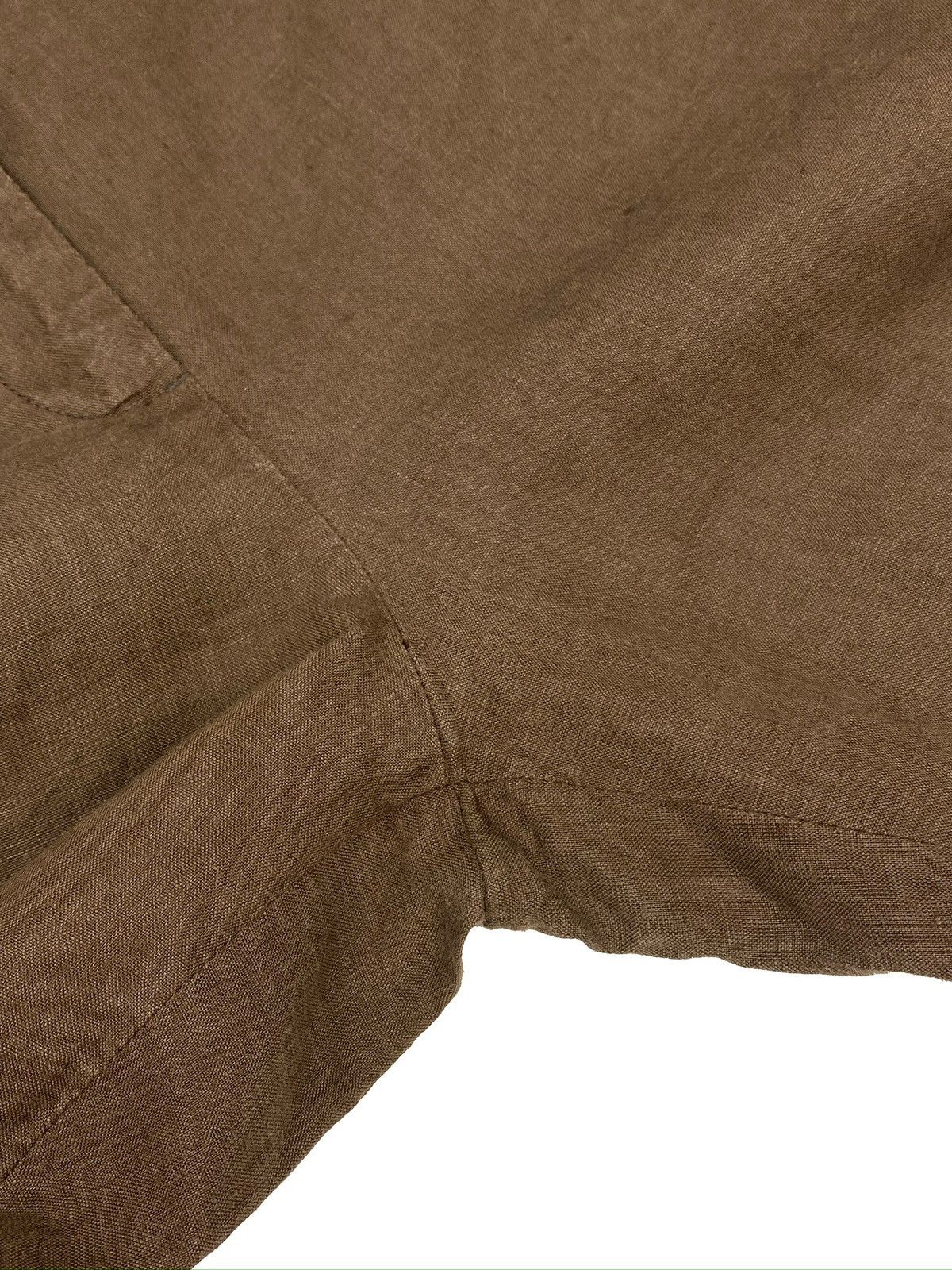 Prada PRADA WOMEN CROPPED PANTS BROWN LINEN FLAT FRONT IT 46 XL Size 32" / US 10 / IT 46 - 12 Thumbnail