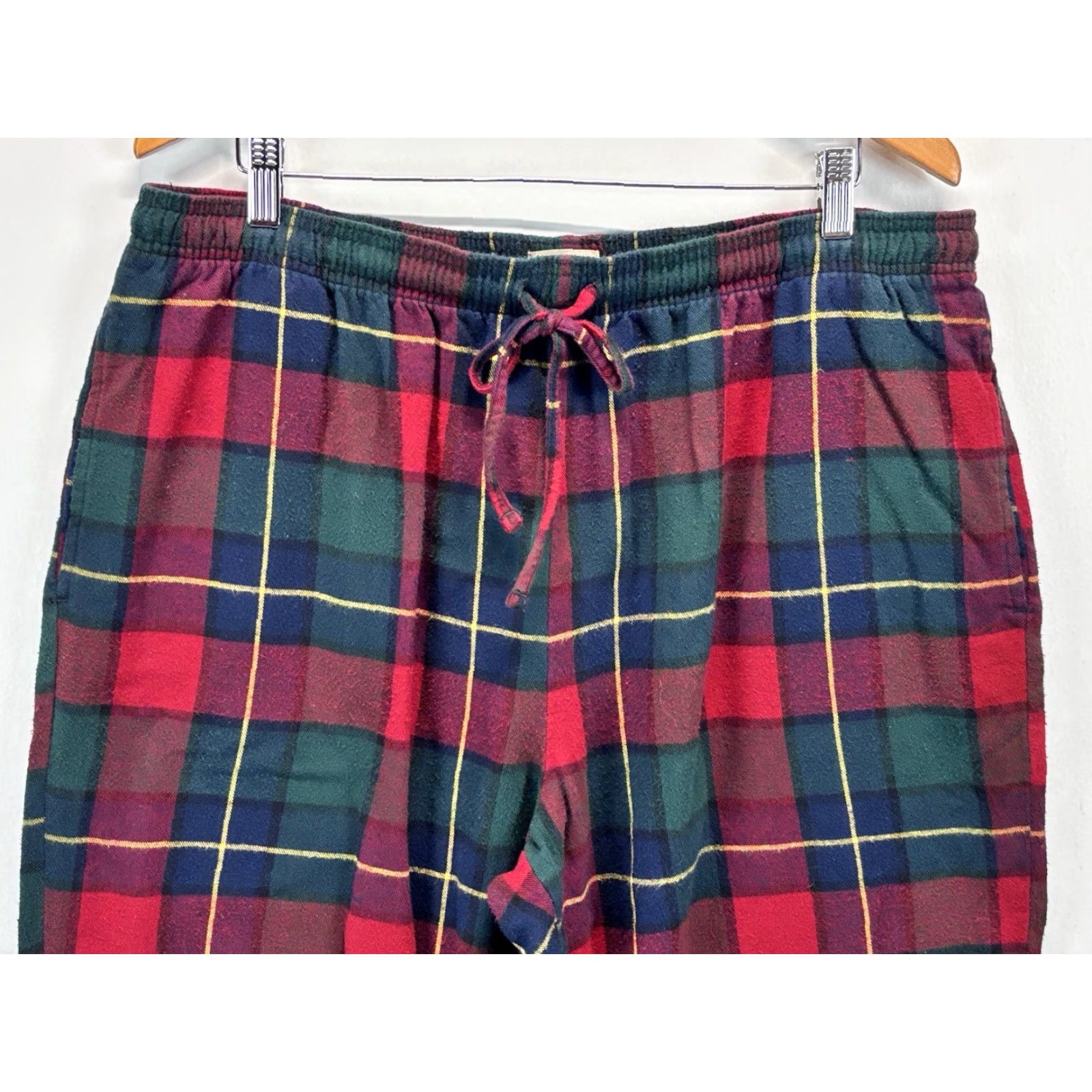 Vintage LL Bean Pants Mens XL Red Plaid Flannel 100% Cotton Lounge Size US 36 / EU 52 - 2 Thumbnail