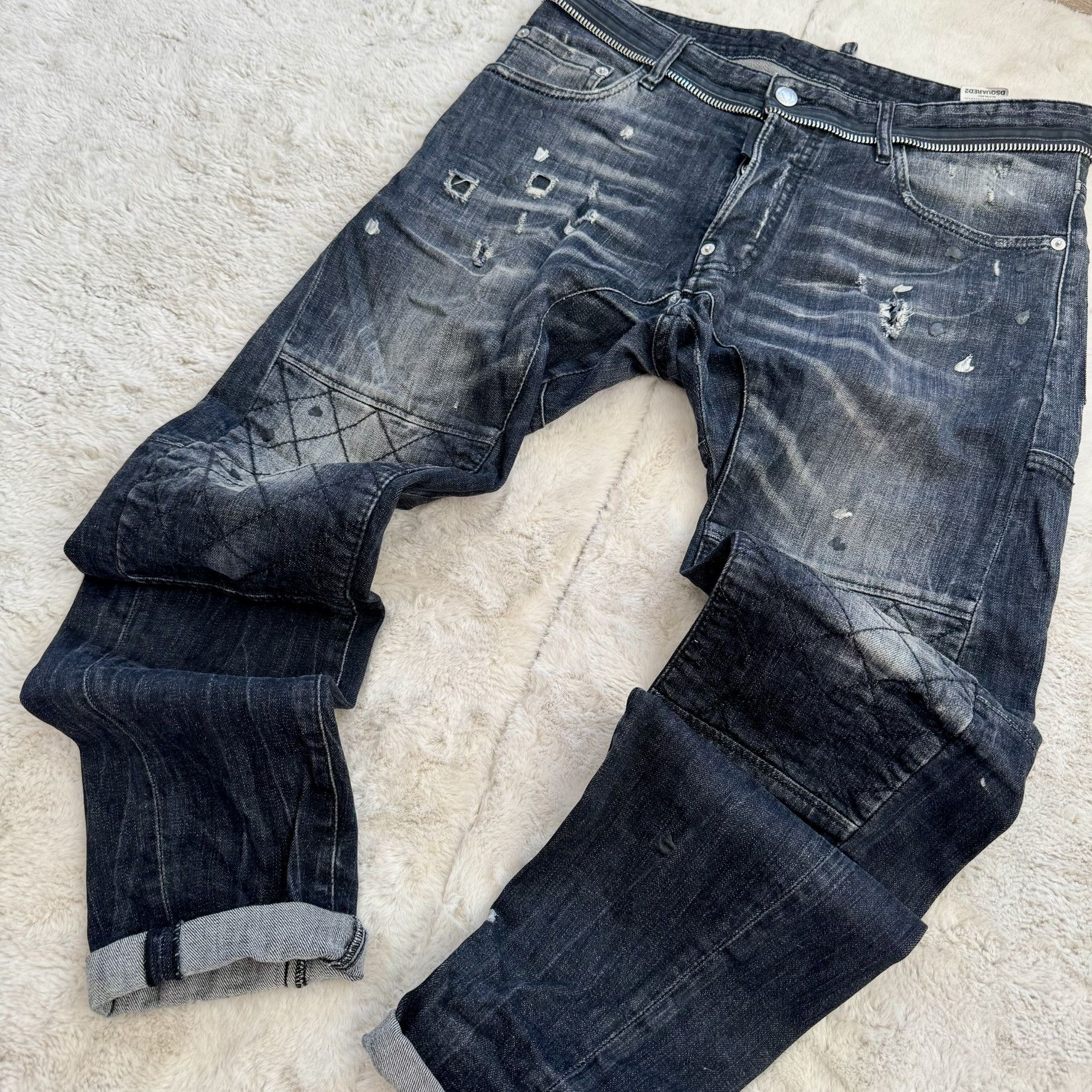 Dsquared2 Dsquared2 Distressed Black Jeans w/ Knee Stitching – Size 48 Size US 32 / EU 48 - 2 Thumbnail