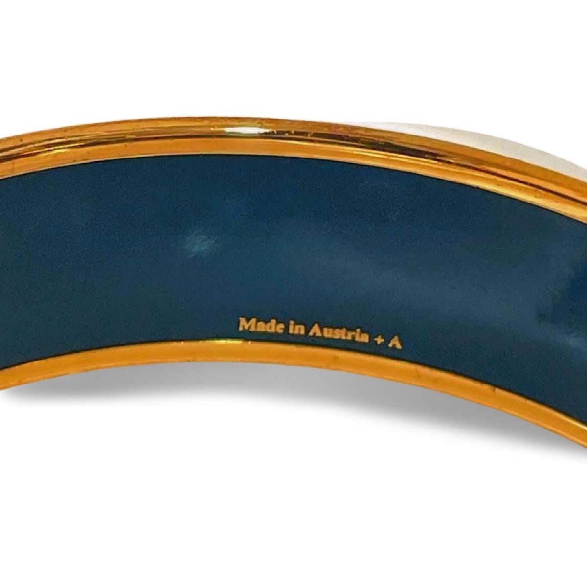 Hermes Vintage HERMES gold and brown tone enamel bangle, rabbit dog Size ONE SIZE - 4 Thumbnail