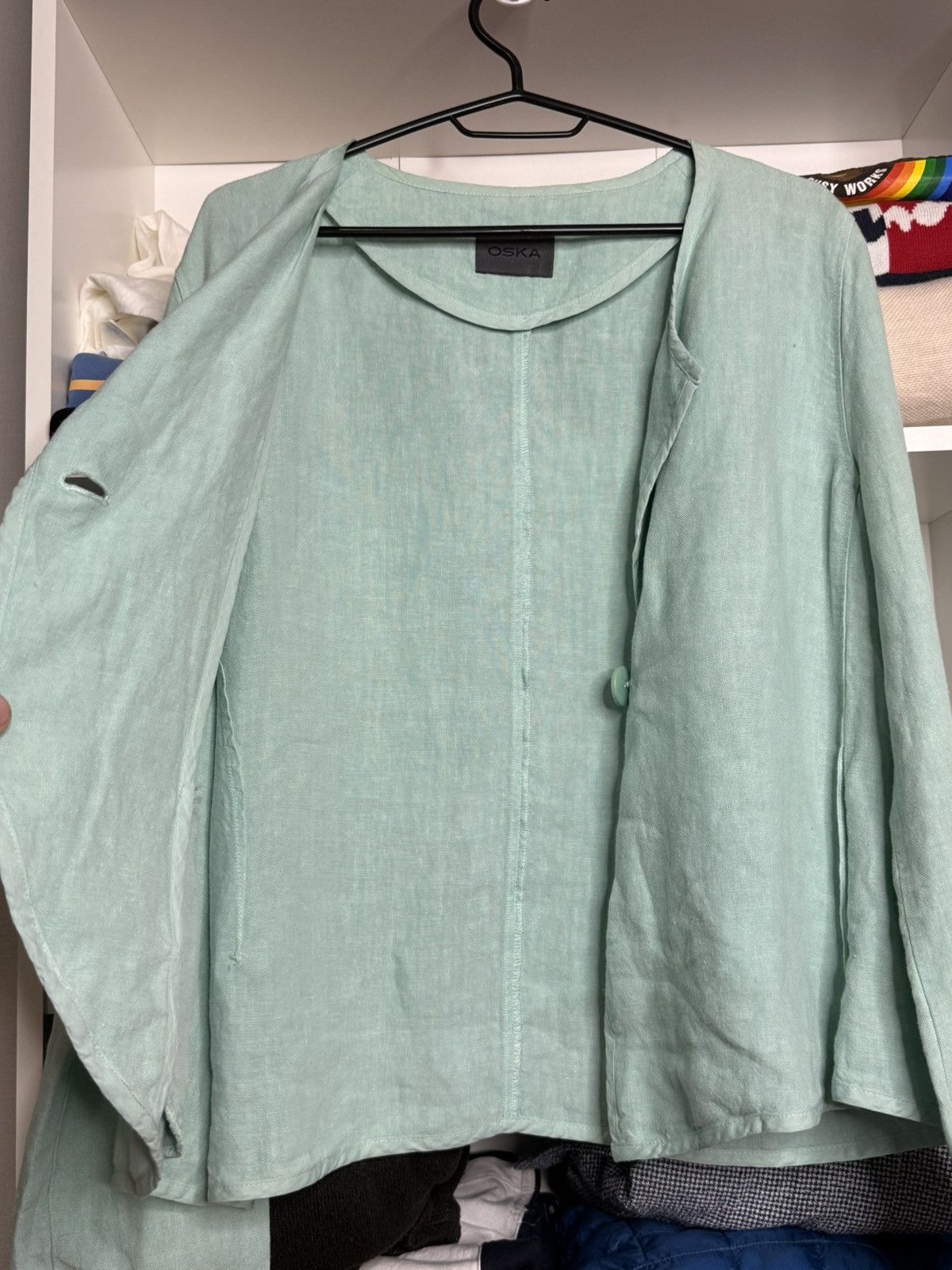 OSKA Oska Turqouise Linen blazer size 2 Size M / US 6-8 / IT 42-44 - 8 Thumbnail