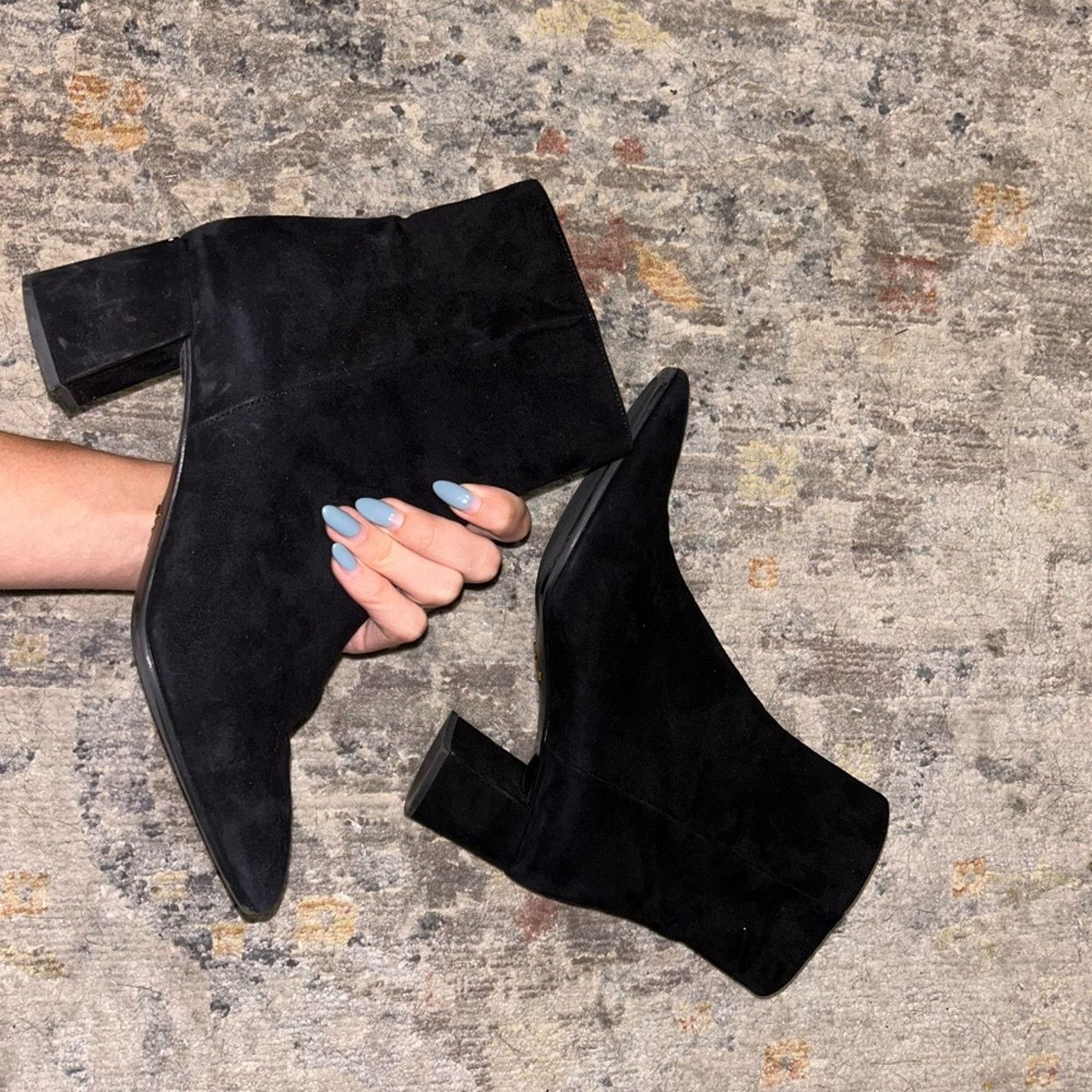 Prada *worn once* suede Prada booties 🖤 Size US 8.5 / IT 38.5 - 3 Thumbnail