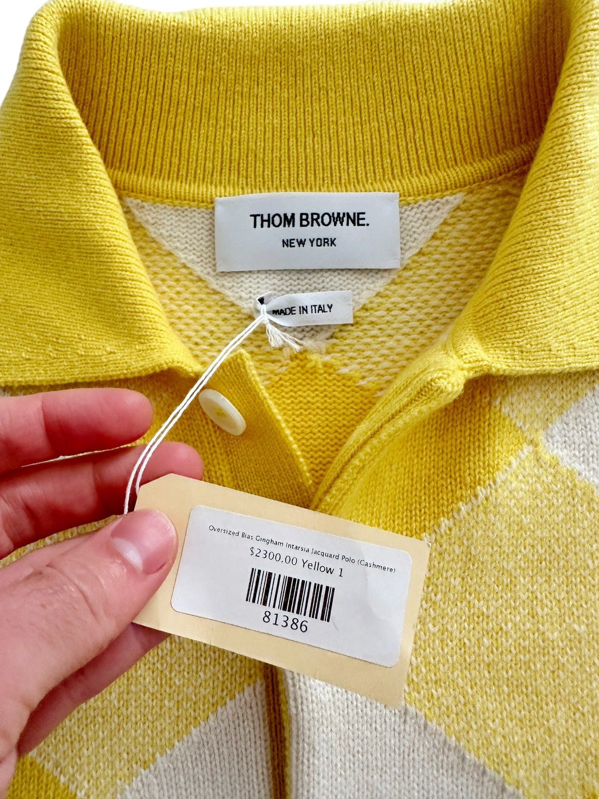 Thom Browne Sz.1 Oversized Cashmere Gingham 4 Bar Polo Size US S / EU 44-46 / 1 - 7 Thumbnail