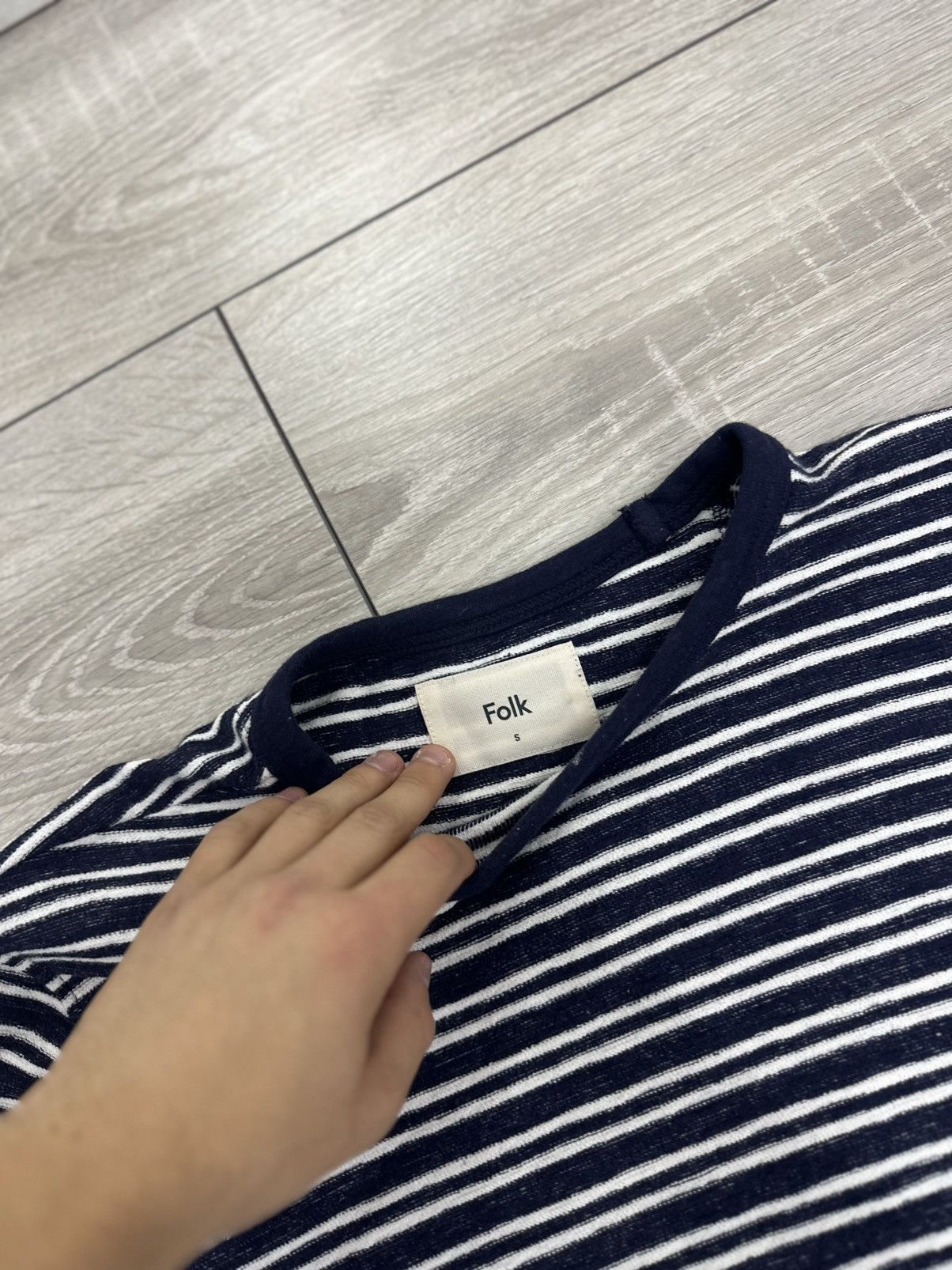 Folk Folk Basic Stripped T-Shirt Tee Size US S / EU 44-46 / 1 - 3 Thumbnail