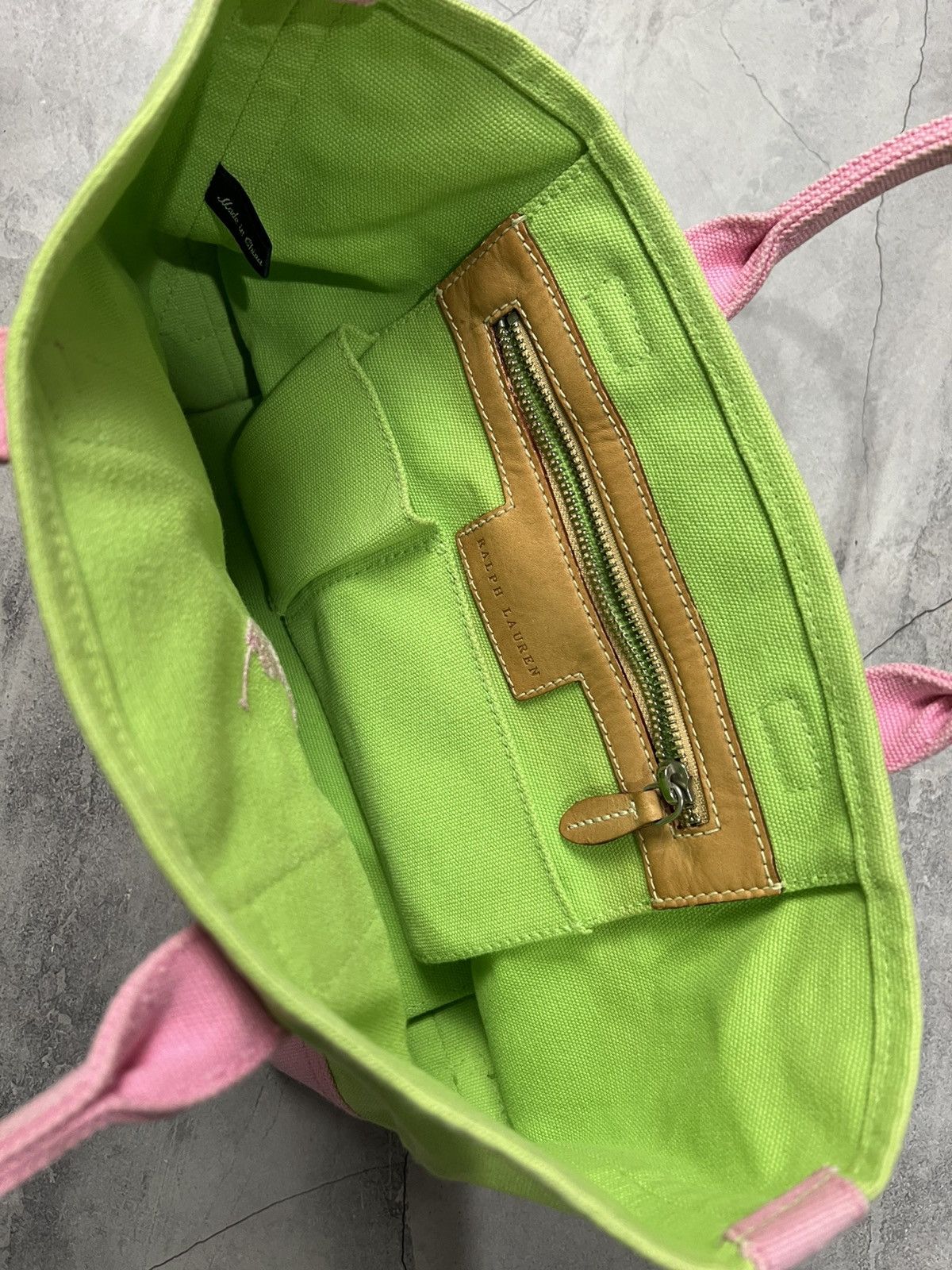 Polo Ralph Lauren × Vintage Sun Faded Ralph Lauren Canvas Bag (unisex) Size ONE SIZE - 5 Thumbnail