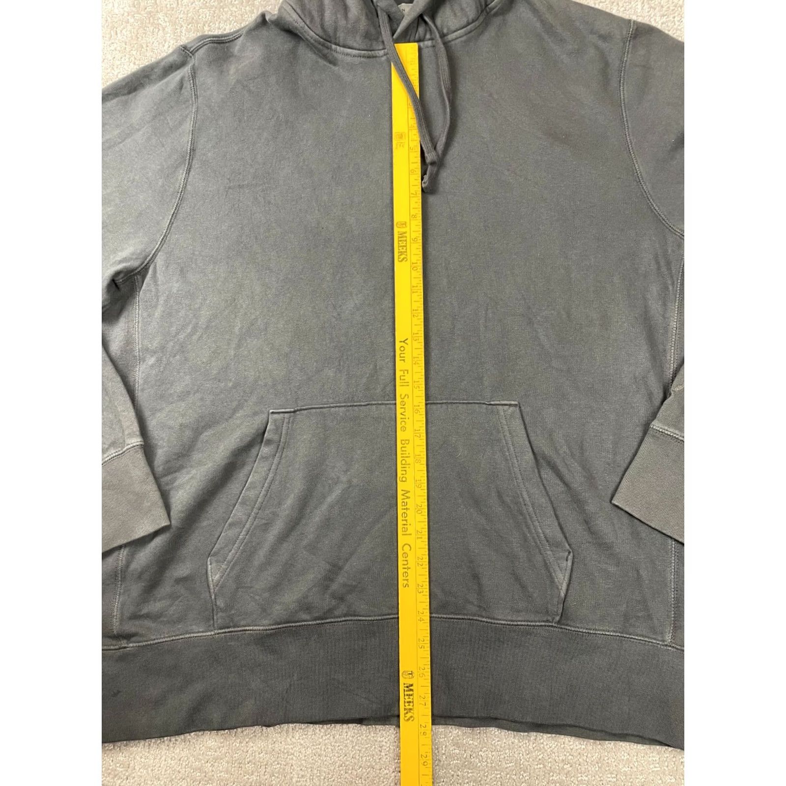 American Eagle Outfitters American Eagle Hoodie Men 2XL Gray Solid Fleece Hooded Pullover Sweatshirt Size US XXL / EU 58 / 5 - 2 Thumbnail