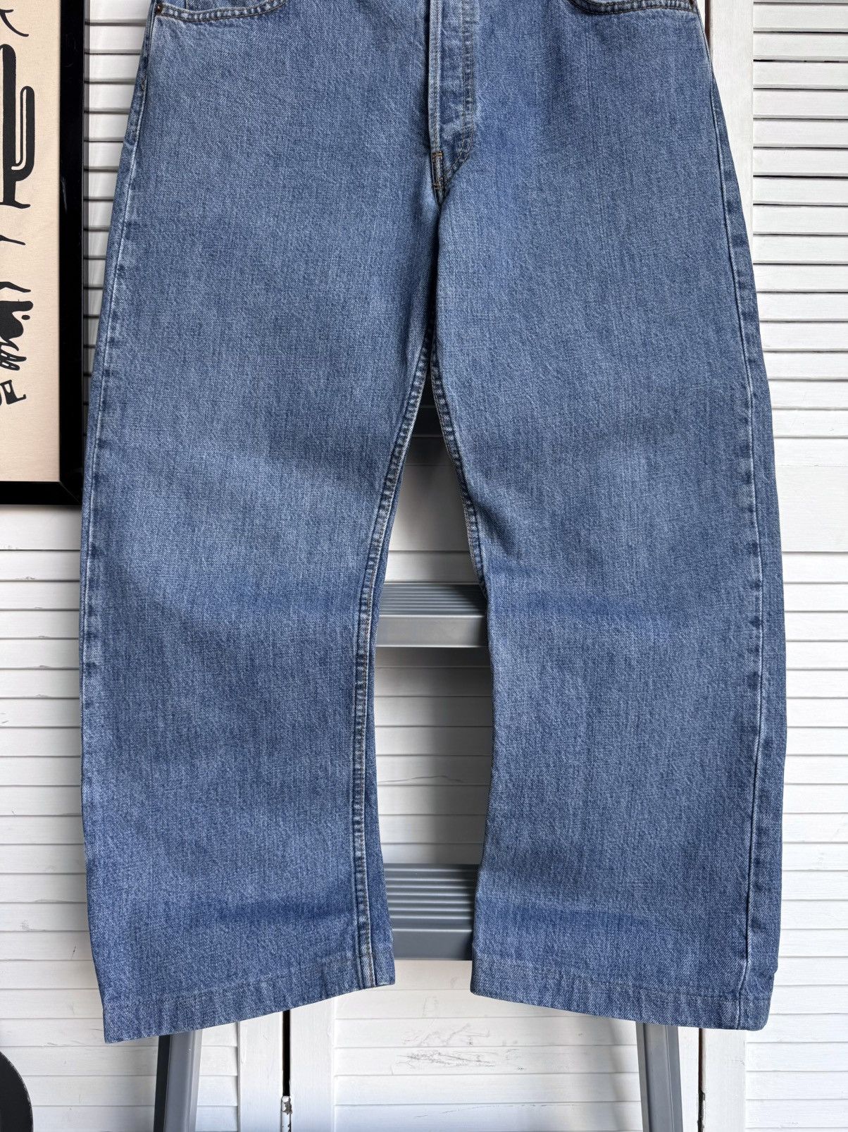 Levi's Vintage Levis 501 Blue Denim Baggy Jeans Pants USA W36 L26 Size US 36 / EU 52 - 3 Thumbnail