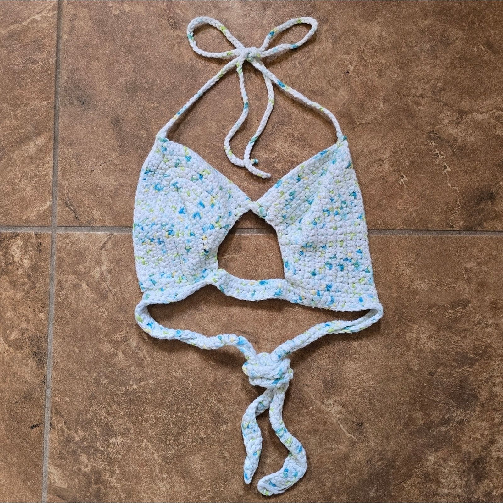 Other Multicolored Crochet Cropped Halter Size S / US 4 / IT 40 - 1 Thumbnail
