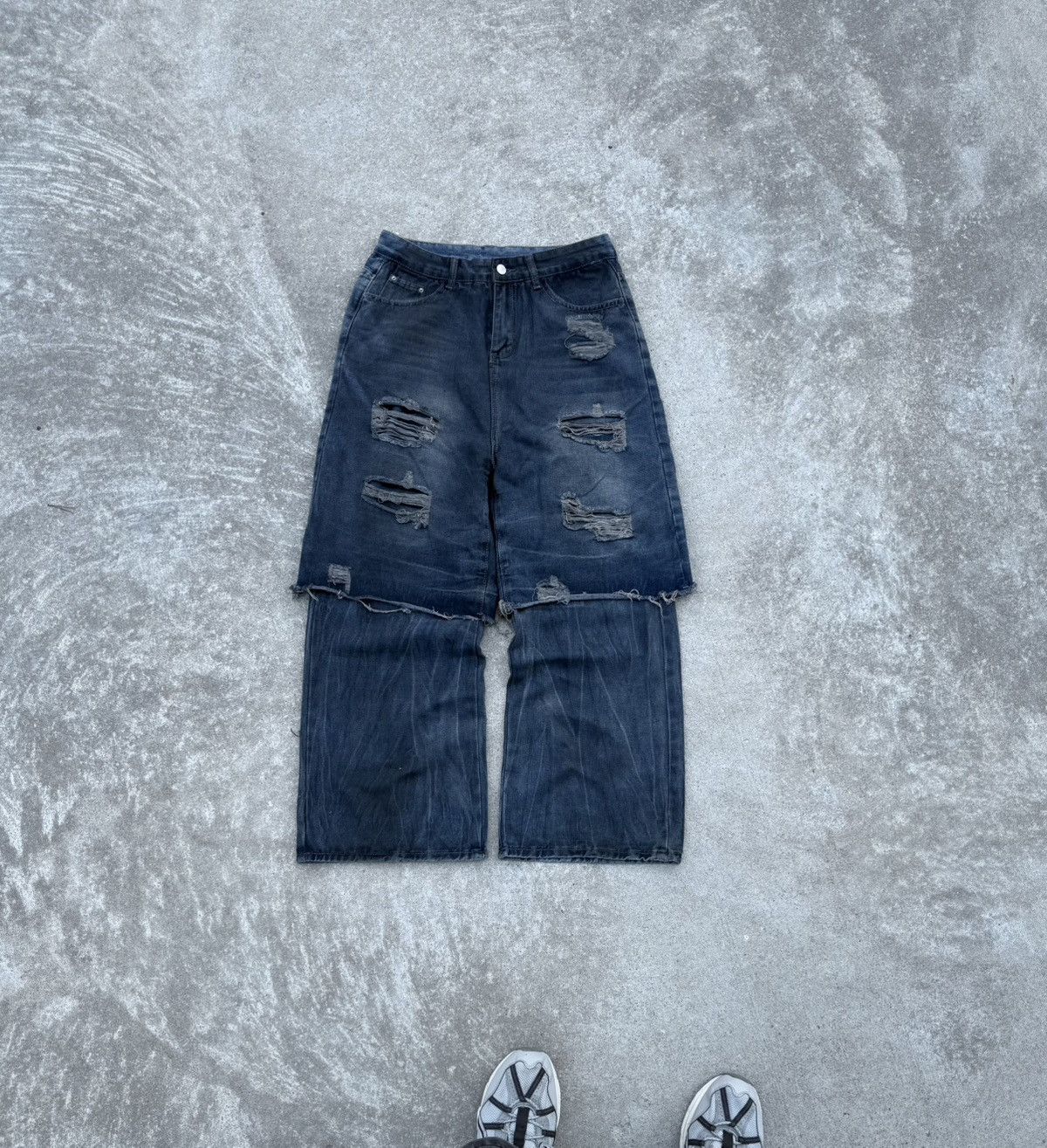Vintage Vintage custom y2k avantgarde streetwear affliction jeans Size US 32 / EU 48 - 4 Thumbnail
