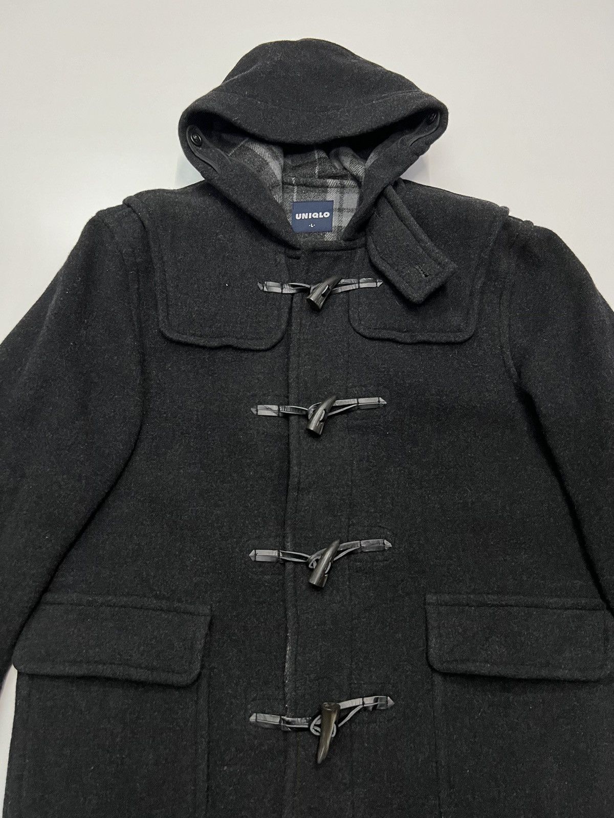Japanese Brand UNIQLO DUFFLE COAT WITH HOODIE SIZE L Size US L / EU 52-54 / 3 - 5 Thumbnail