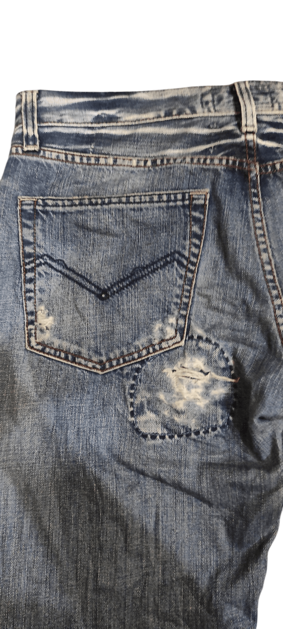 Energie × If Six Was Nine Vintage Energie Distressed Patchwork Denim Size US 34 / EU 50 - 8 Thumbnail