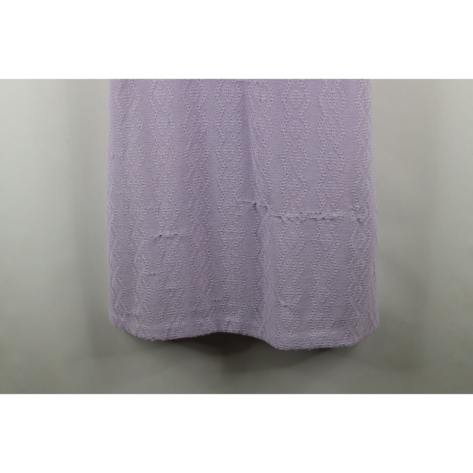Vintage Vintage 70s Geometric Sheer Crochet Lace Knit Dress Size XXL / US 16-18 / IT 52-54 - 4 Thumbnail