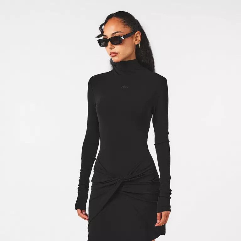 Off-White o1y1125 Mini Dress in Black Size S / US 4 / IT 40 - 3 Thumbnail