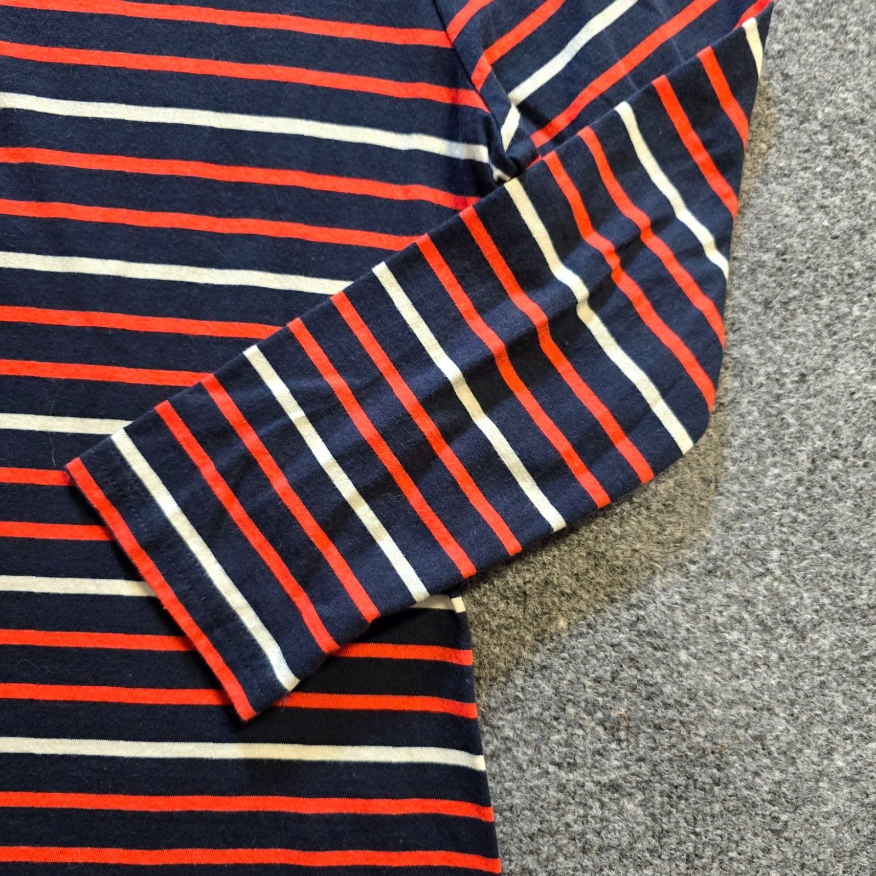 Vintage LL Bean Top Womens Size Medium Blue Red Striped Boat Neck Nautical Casual Preppy Size M / US 6-8 / IT 42-44 - 3 Thumbnail