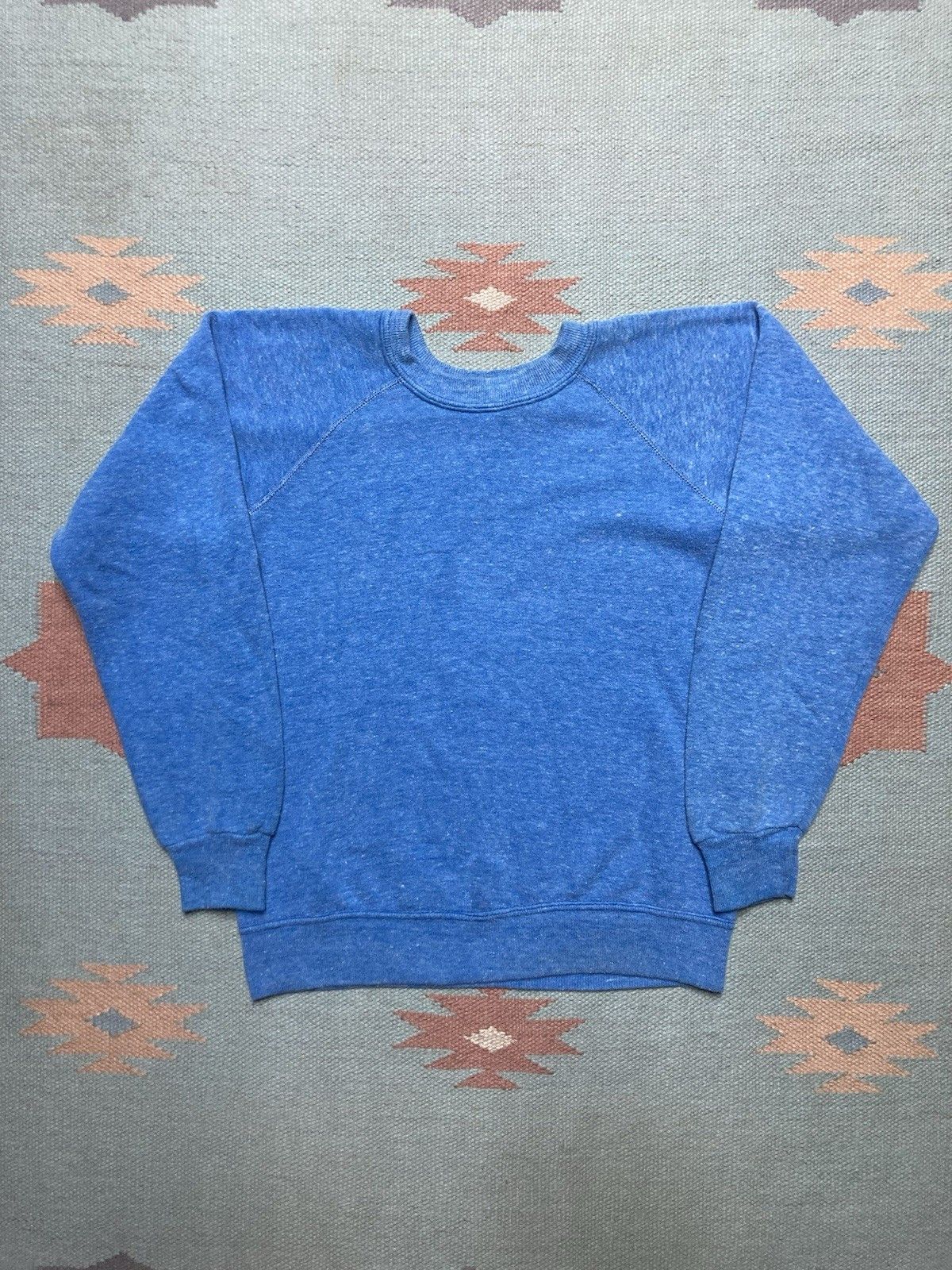 Vintage 70s crewneck sweatshirt heather soft raglan youth L adult S Size US S / EU 44-46 / 1 - 5 Thumbnail