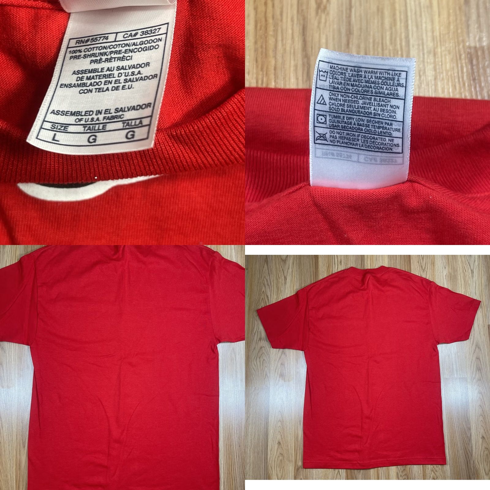 AAA AAA Alstyle Apparel Activewear T-Shirt Mens L Large San Diego Zoo Short Sleeve Red Cotton Regular Crew Neck Shirt Size US L / EU 52-54 / 3 - 8 Thumbnail