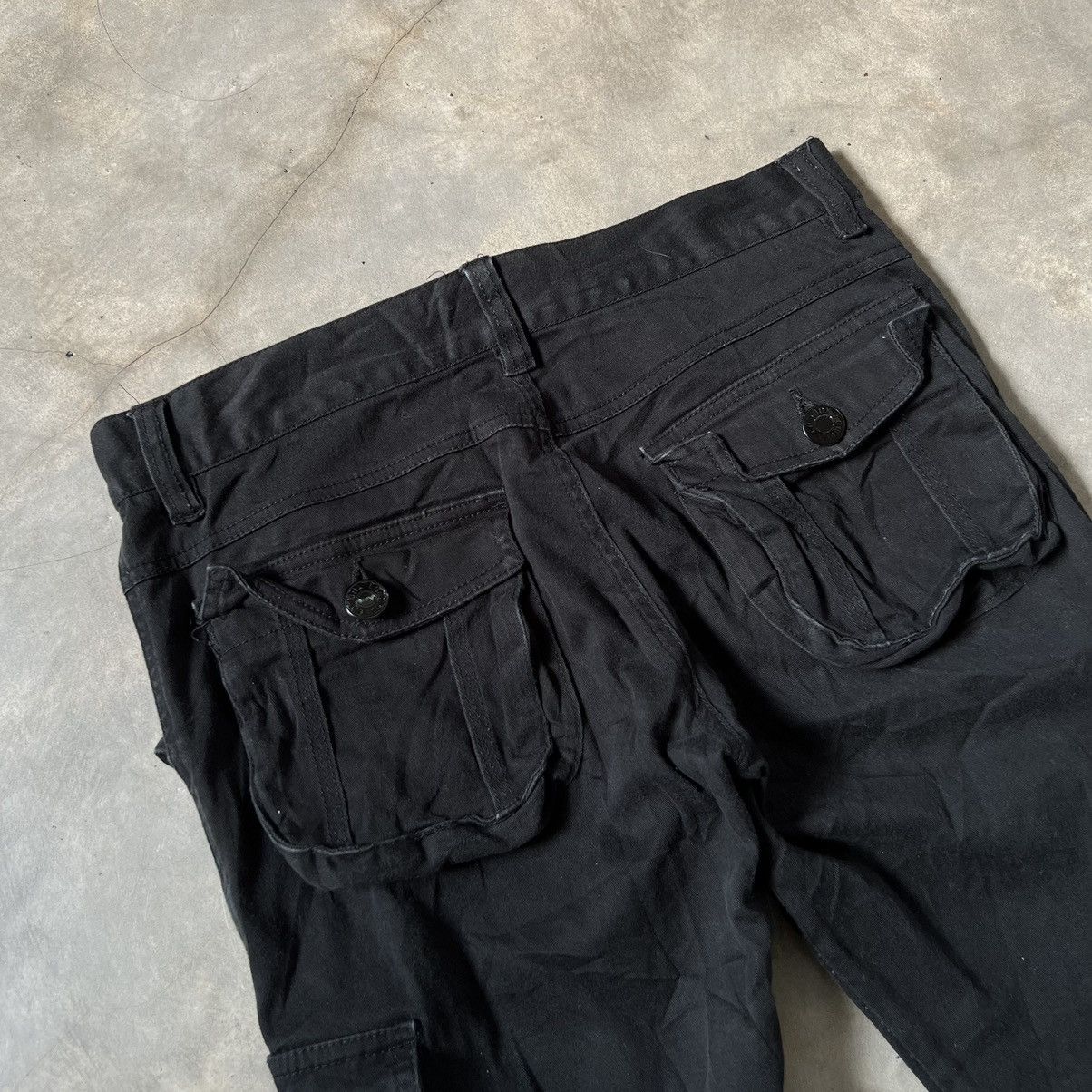 LOWBOX 2000s Lowbox Tactical Pocket Flared Pants Size US 30 / EU 46 - 4 Thumbnail