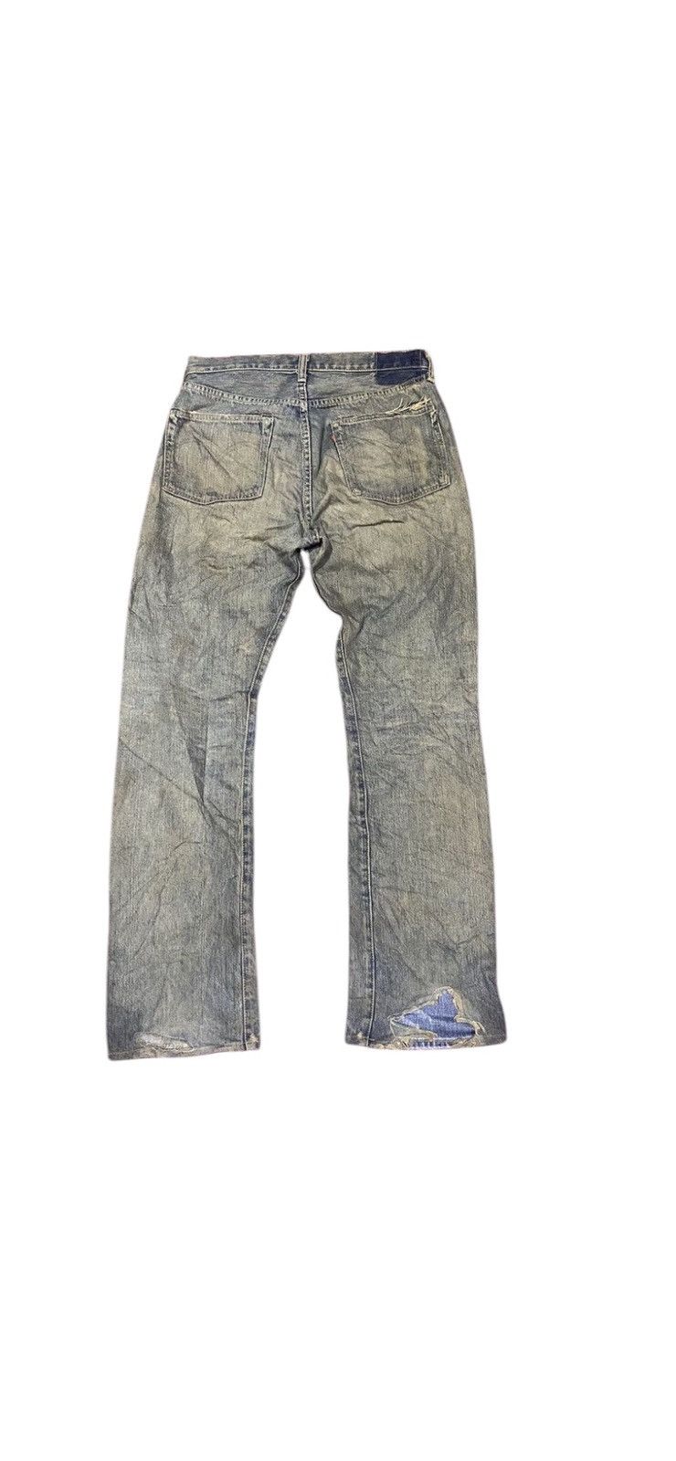 Levi's Vtg Trashed Levis 501xx BIG E 4501 WW2 Selvedge Jeans Size US 30 / EU 46 - 2 Thumbnail