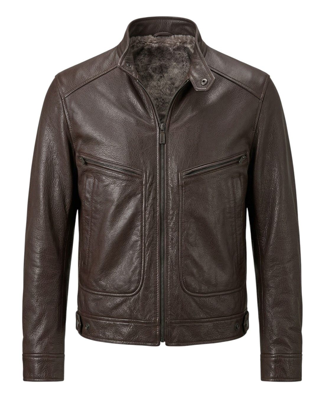 Gucci TOM FORD ERA REX RABBIT LINED LEATHER BIKER BOMBER JACKET Size US L / EU 52-54 / 3 - 1 Thumbnail