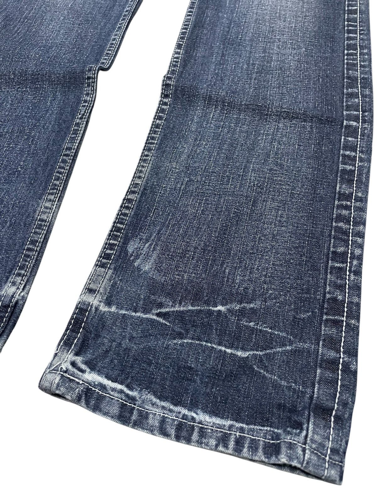 If Six Was Nine × LOWBOX × Le Grande Bleu (L.G.B.) Lowbox Japan Cracked Shadow Wash Straight Jeans Size US 30 / EU 46 - 7 Thumbnail