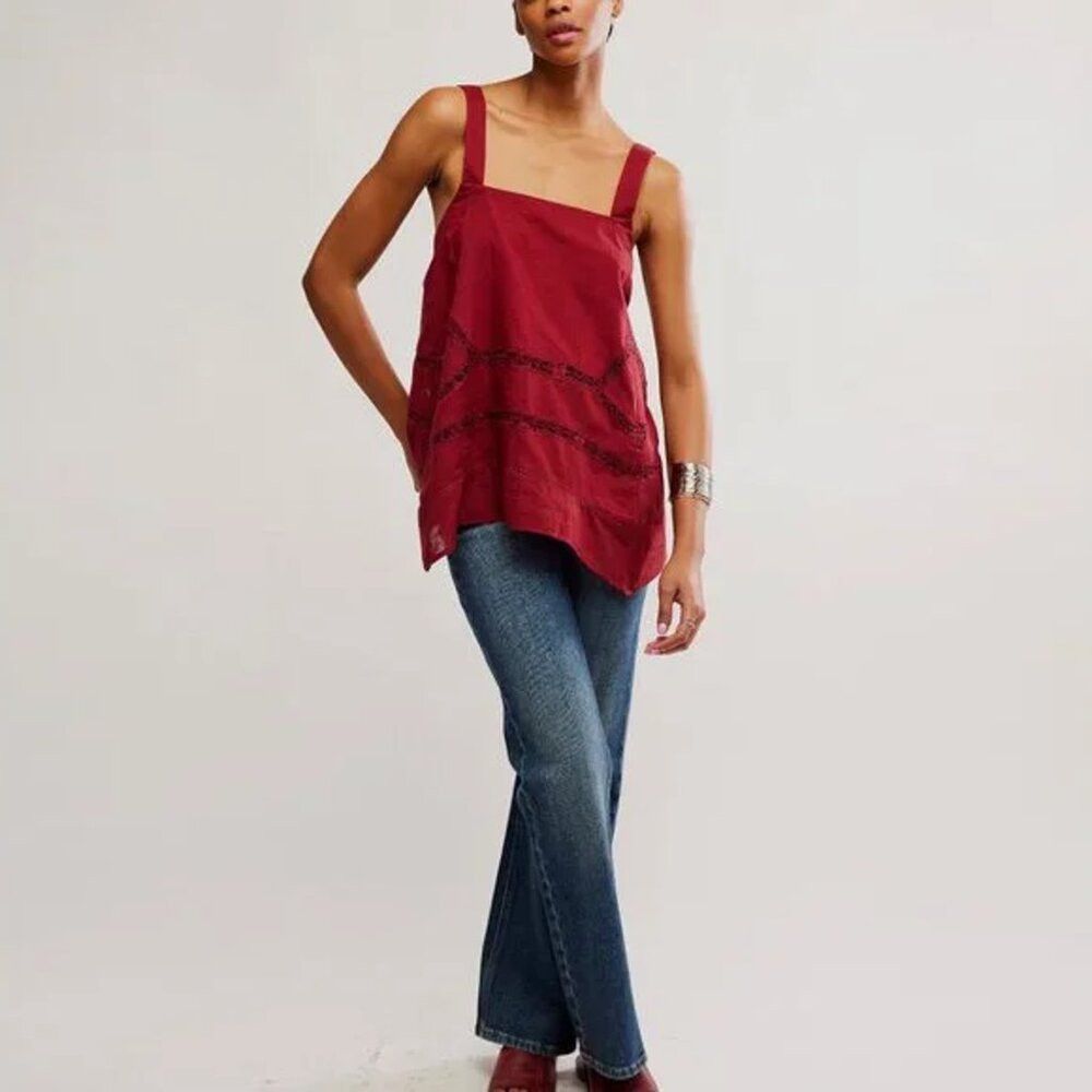 Free People NWT New $128 Free People Charlotte Lace Inset Handkerchief Size S / US 4 / IT 40 - 1 Thumbnail