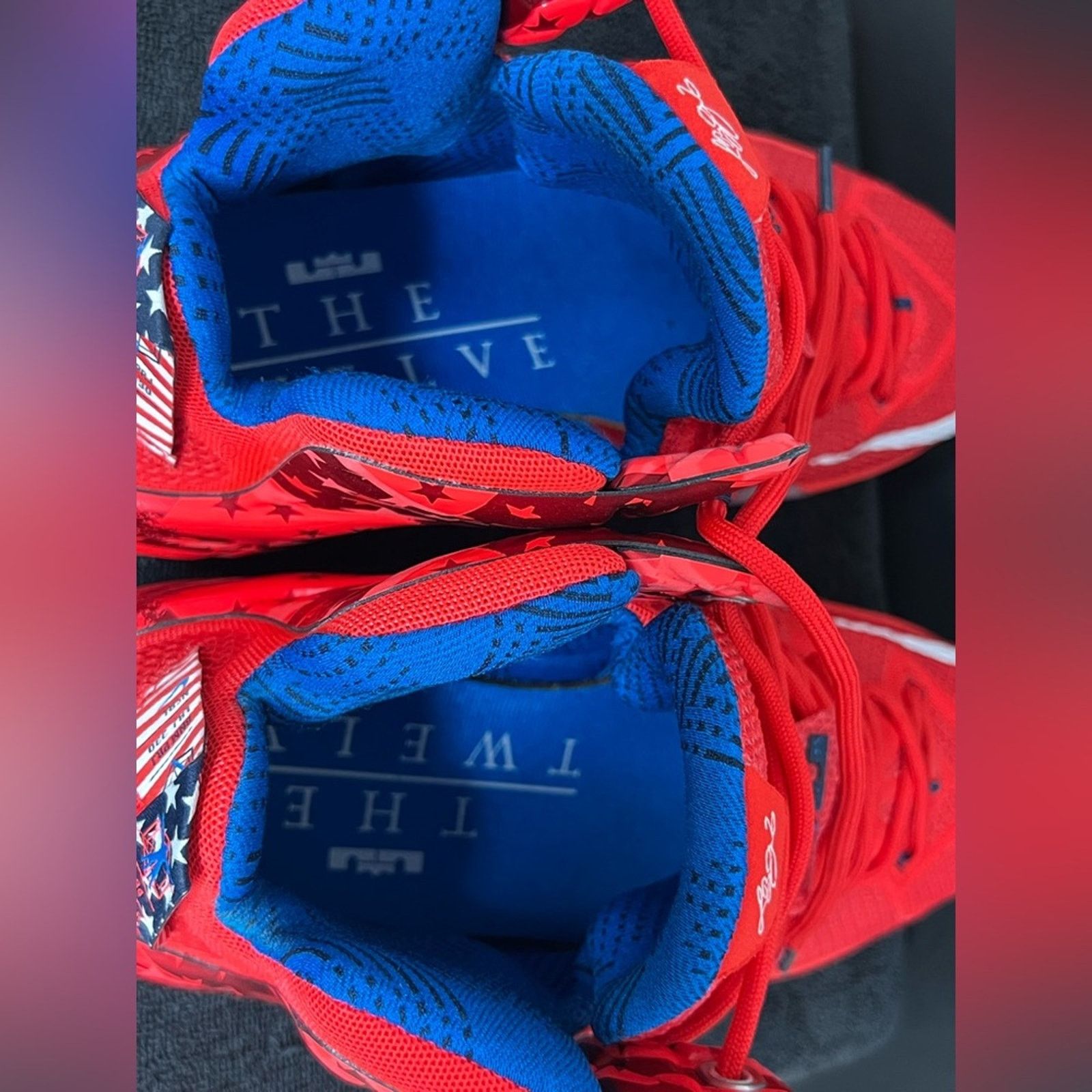 Nike Nike Lebron XII 12 Independence Day Men's 11 Shoes WORN 1X Size US 11 / EU 44 - 9 Thumbnail