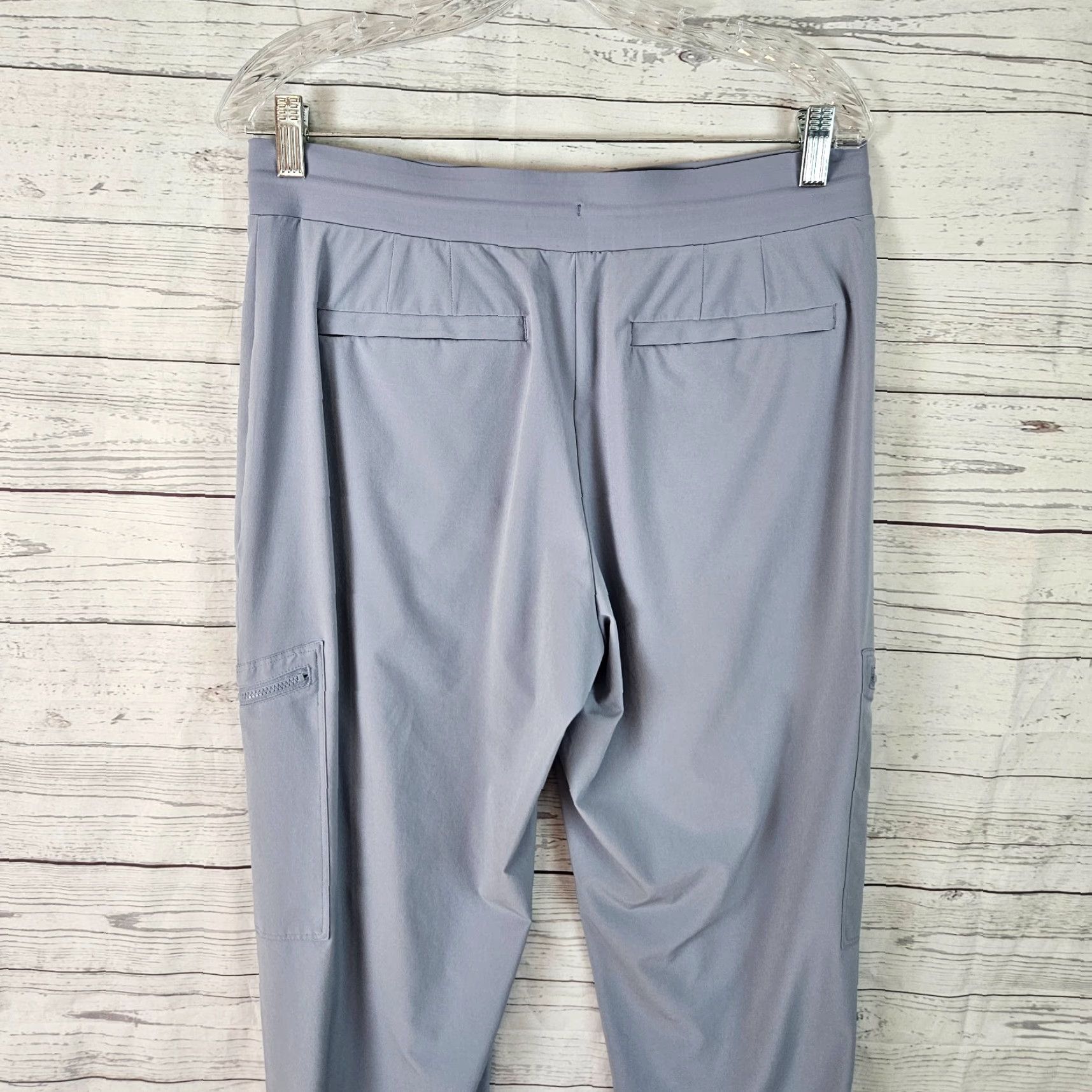 Athleta Athleta Womens Go Far Travel Pant Sz 10 Gray/Blue Drawstring High Rise Jogger Pants Women 10 Travel Size 32" / US 10 / IT 46 - 4 Thumbnail