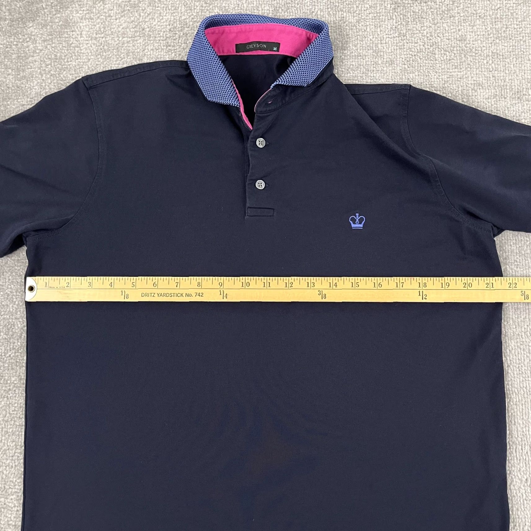 Vintage Greyson Polo Shirt Mens M Blue Kings Creek Country Club Crown Golf Sport Shirt Size US M / EU 48-50 / 2 - 7 Thumbnail