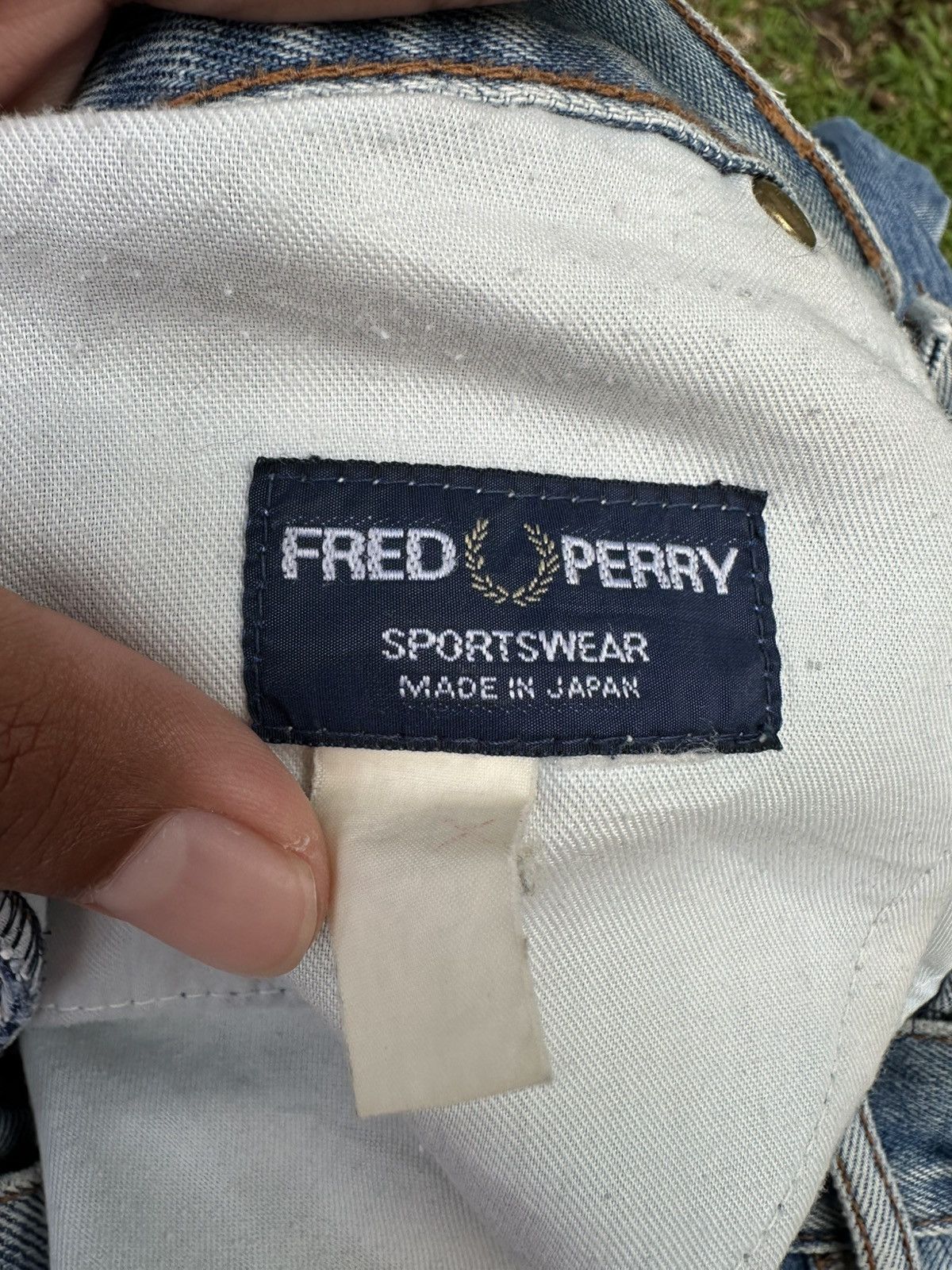 Fred Perry 👹Vintage Fred Perry Distressed Pocket Baggy Denim Size US 31 - 13 Thumbnail