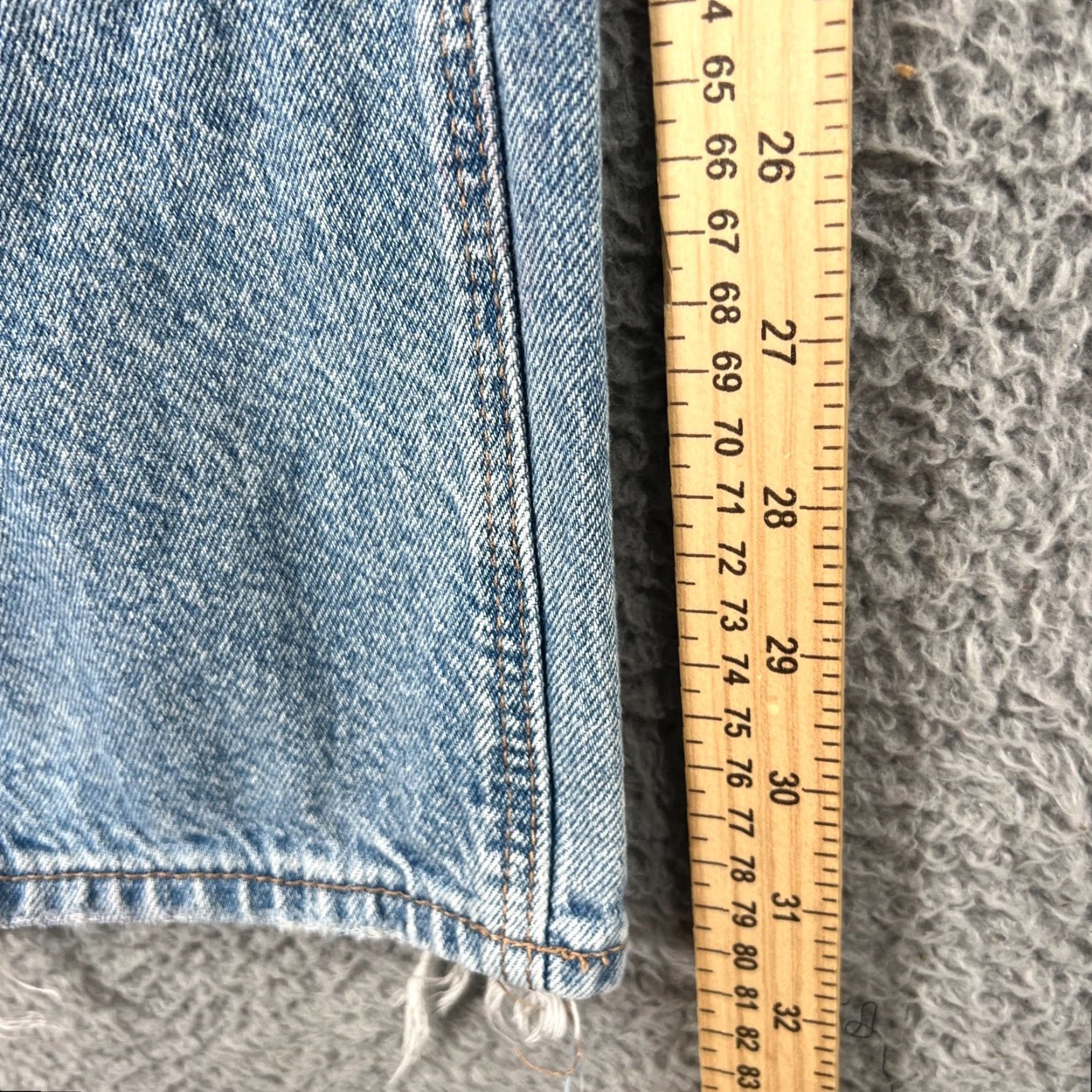 American Eagle Outfitters American Eagle Outfitters Jeans Womens 8 Blue High Rise Relaxed Straight 5-Pocket Denim Light Wash Baggy Distressed Bohemian Grunge Size 30" / US 8 / IT 44 - 5 Thumbnail