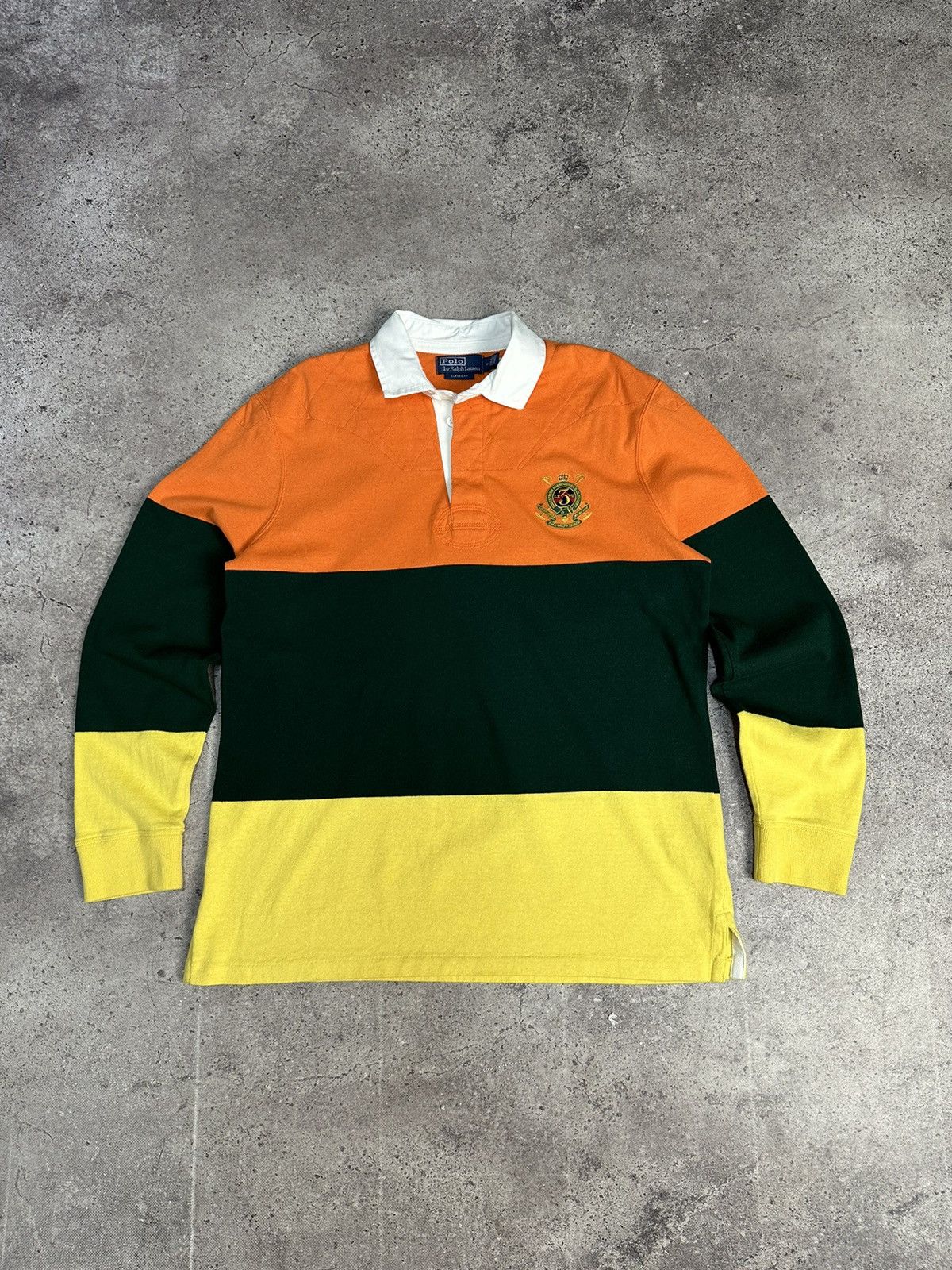 Vintage Polo Ralph Lauren Rugby Long Striped Multicolor