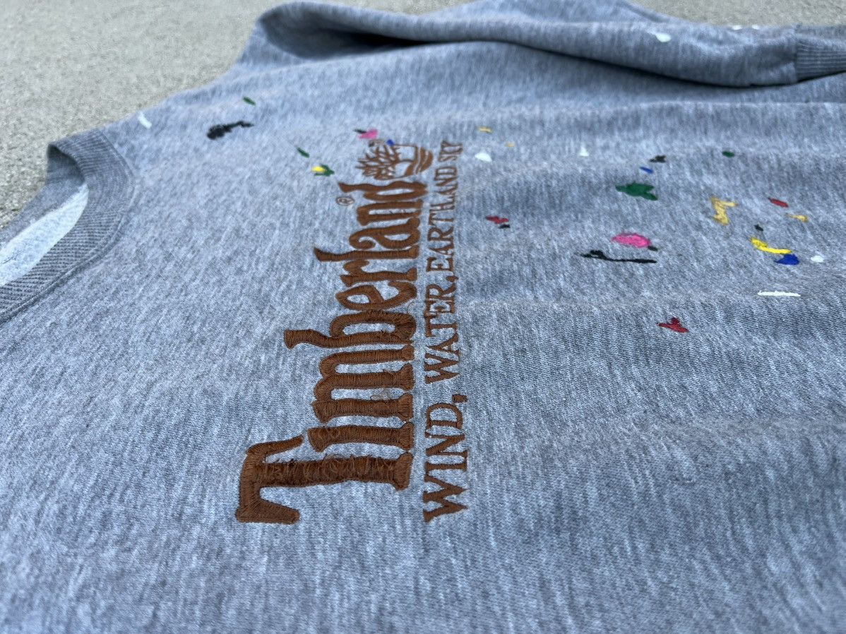 Japanese Brand × Timberland × Vintage Vintage Custom Timberland Crewneck Sweatshirt Distressed Size US L / EU 52-54 / 3 - 3 Thumbnail
