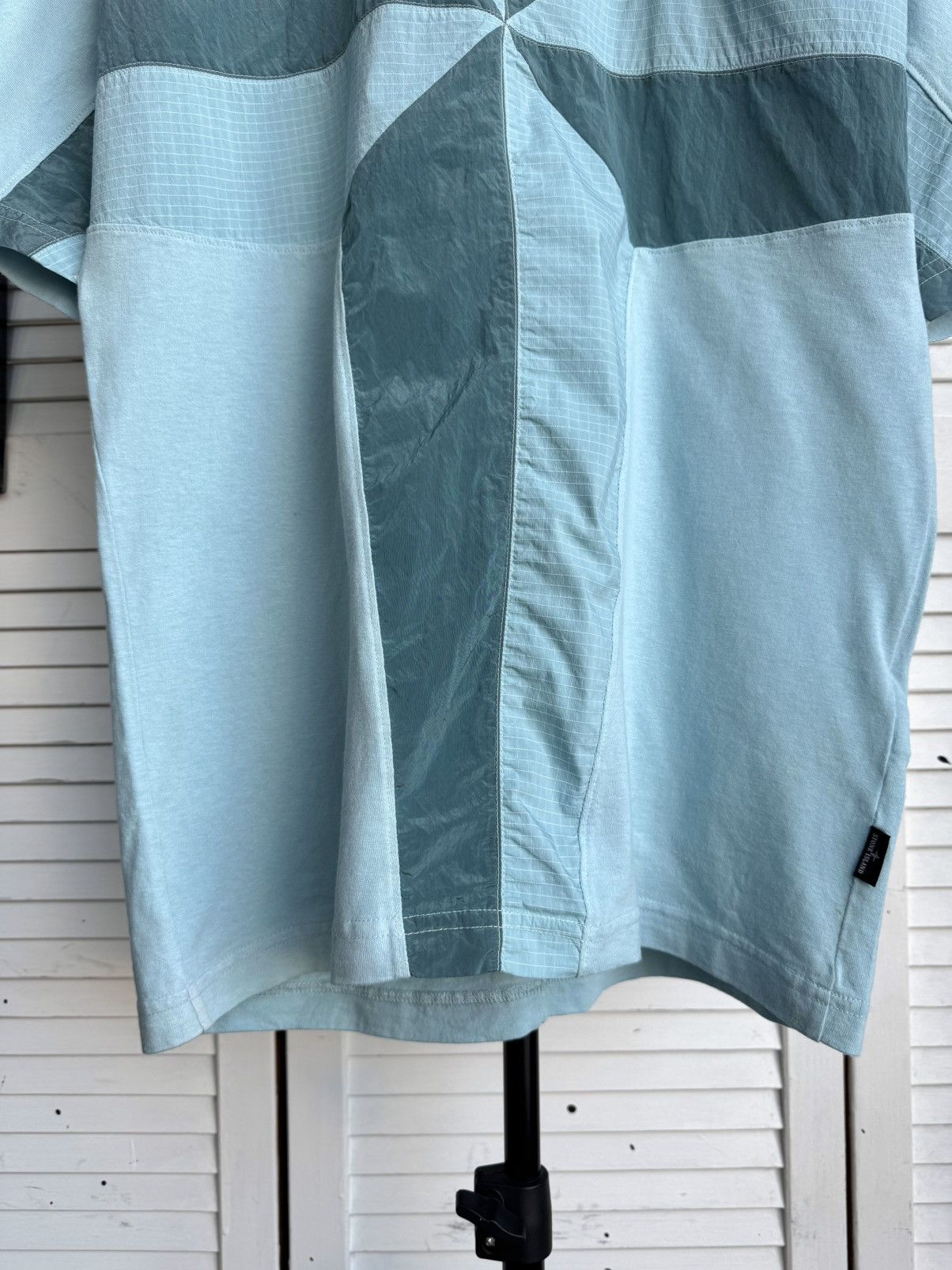 Stone Island Stone Island Nylon Metal Compass Big Logo Aqua Tee Shirt Size US S / EU 44-46 / 1 - 4 Thumbnail