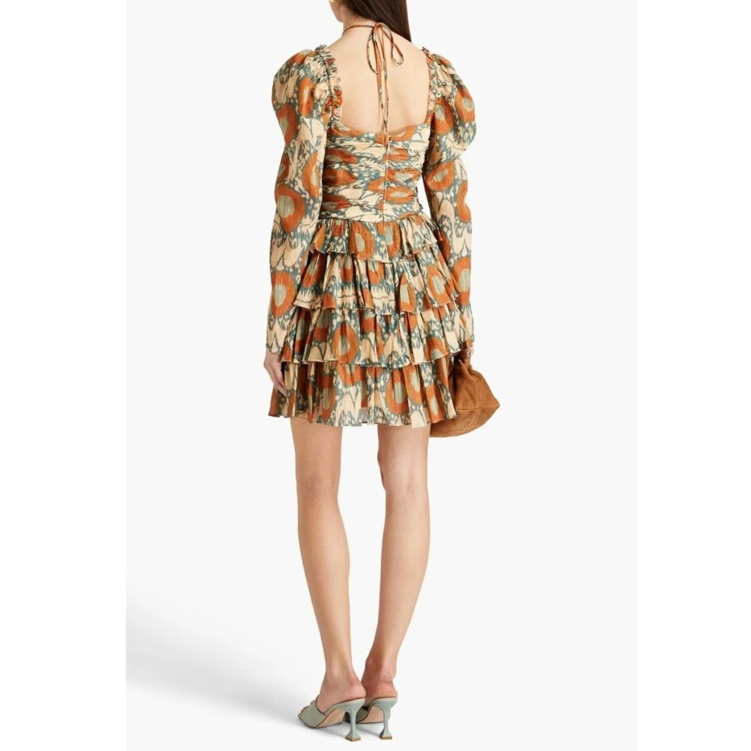 Ulla Johnson Ulla Johnson Naiya Ruffled Long Sleeve Mini Dress Nimbus Size XS / US 0-2 / IT 36-38 - 4 Thumbnail