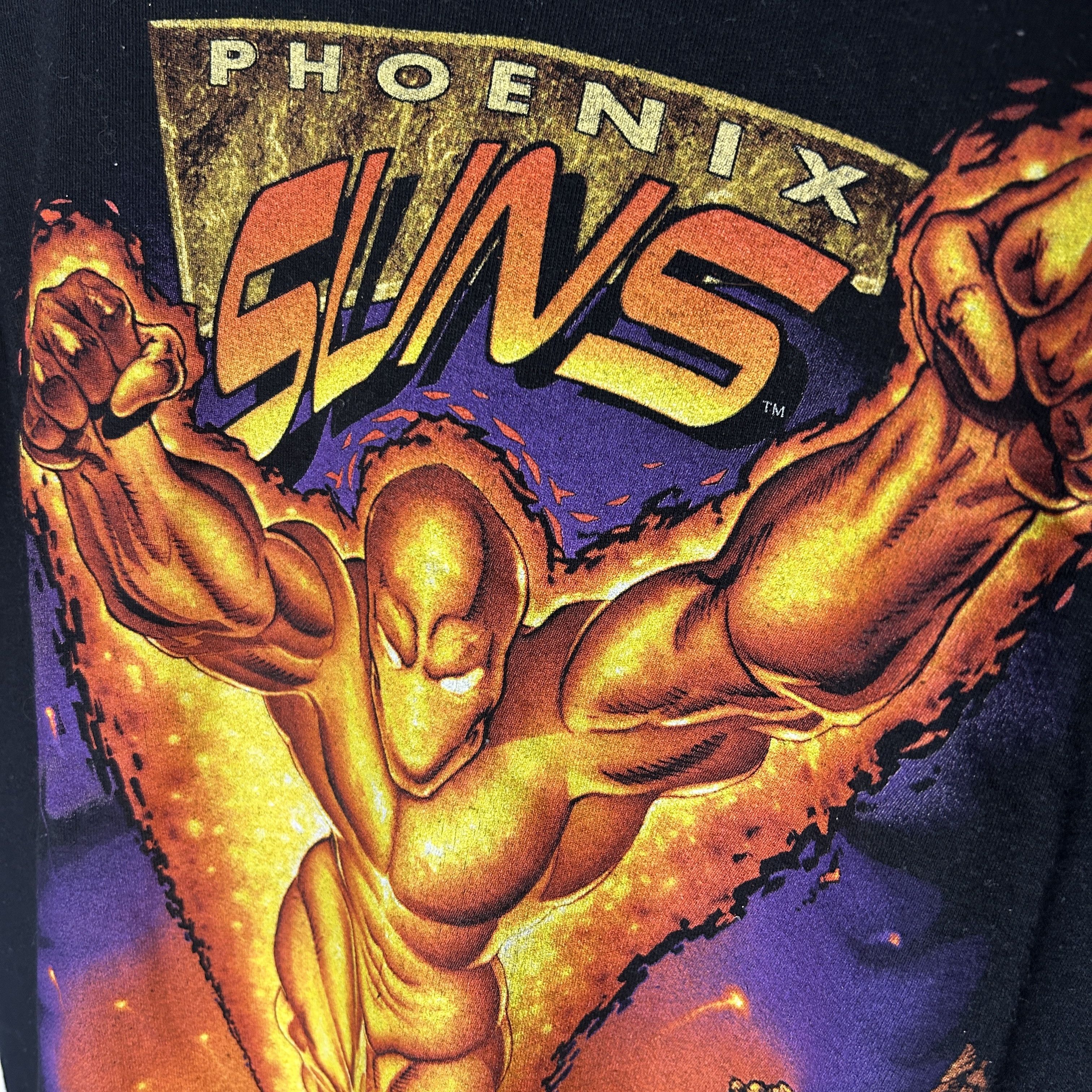 Salem Sportswear Vintage Phoenix Suns Superhero 90’s NBA T-shirt Size US L / EU 52-54 / 3 - 3 Thumbnail