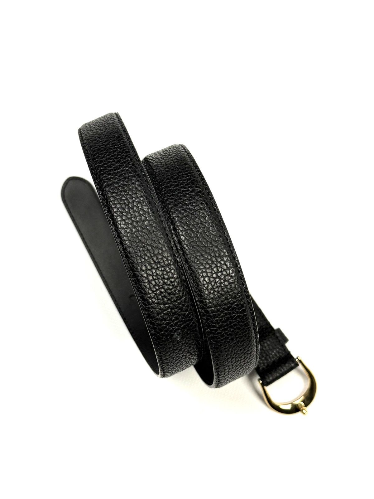 RRL Ralph Lauren LAUREN Ralph Lauren Kenton Leather Skinny Belt Black Women’s Size ONE SIZE - 2 Thumbnail